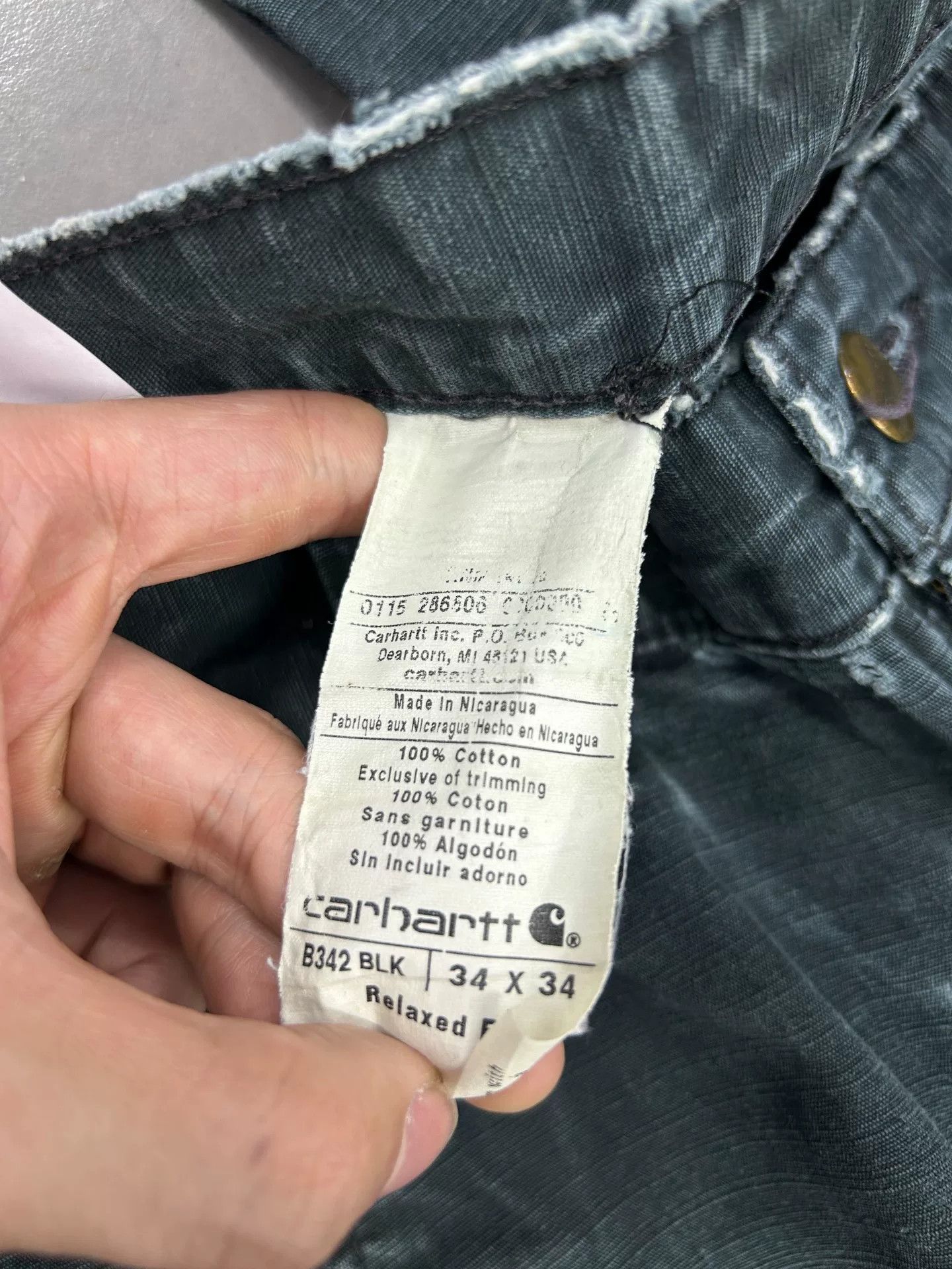 Vintage Vintage Carhartt B01 B342 Cargo Pants Size US 33 - 5 Thumbnail