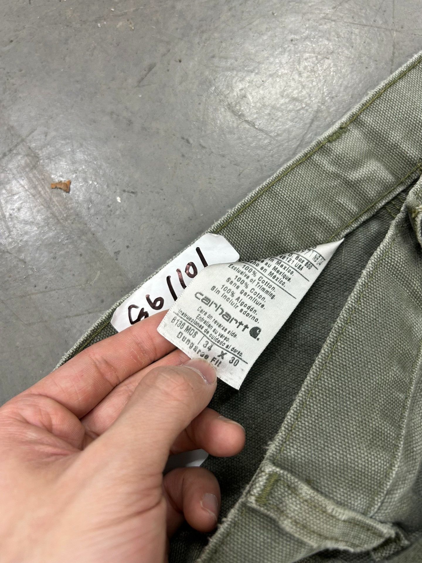 Vintage Vintage Carhartt B136 Moss Green Pants Size US 34 / EU 50 - 3 Thumbnail