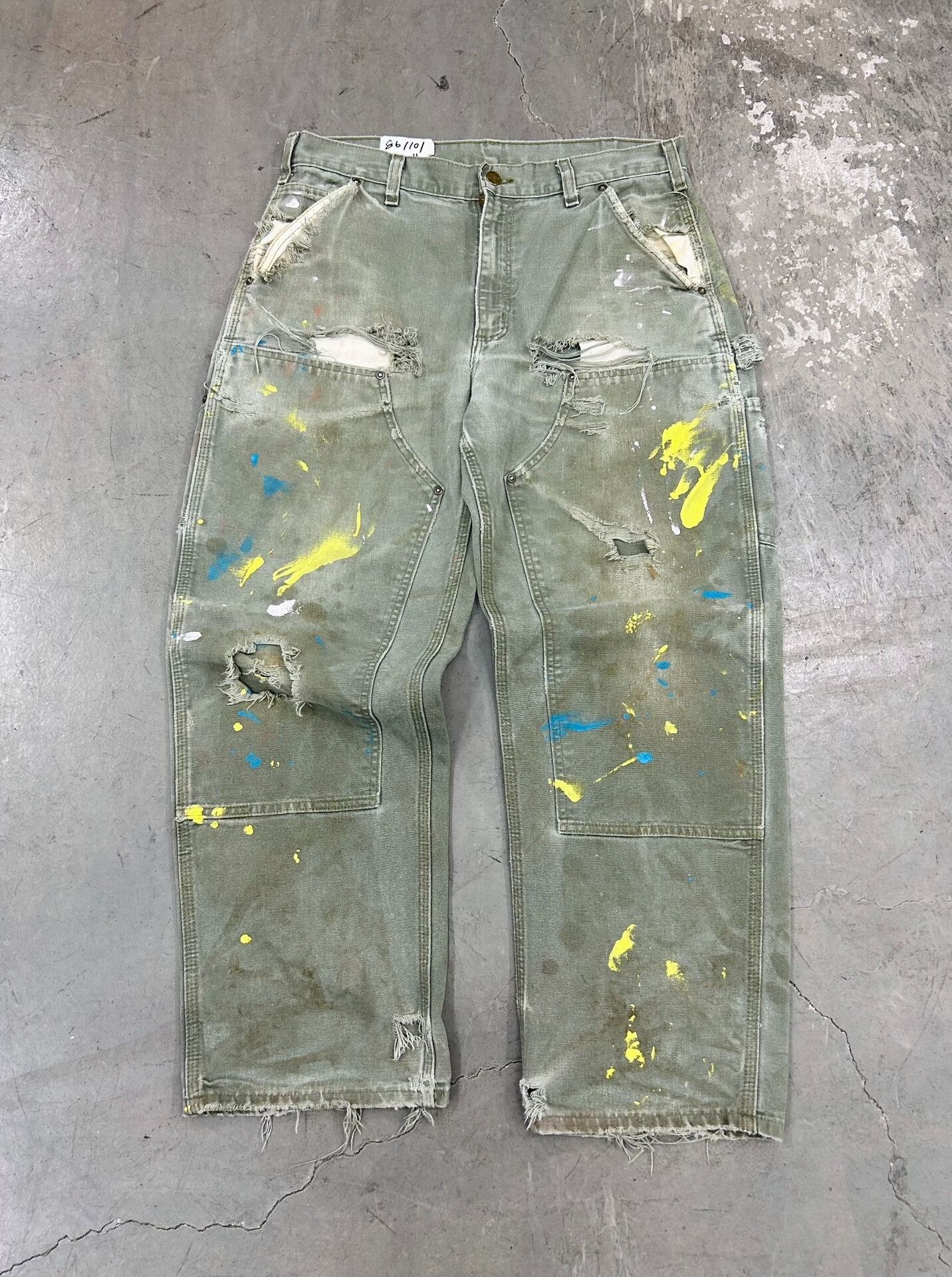 Vintage Vintage Carhartt B136 Moss Green Pants Size US 34 / EU 50 - 5 Thumbnail