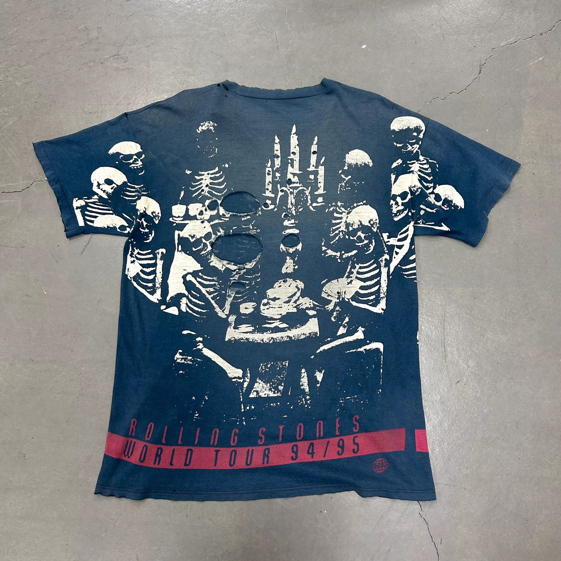Vintage Vintage 90s Rolling Stones Band Tee Size US XXL / EU 58 / 5 - 2 Thumbnail