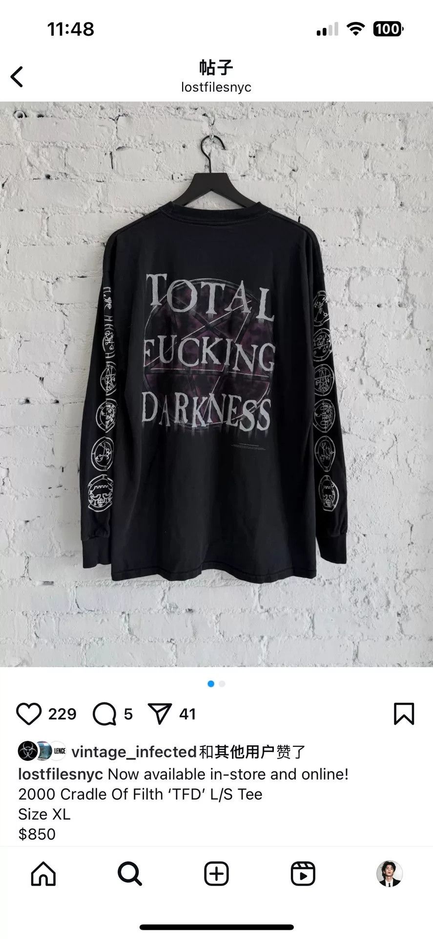Vintage Vintage 90s Cradle Of Filth Tee Size US M / EU 48-50 / 2 - 5 Thumbnail