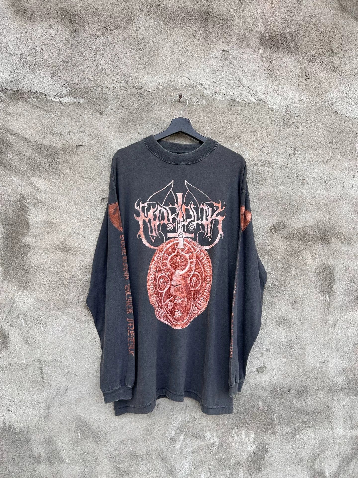 Vintage Vintage Marduk 90s Black Metal Longsleeve T-shirt Size US M / EU 48-50 / 2 - 3 Thumbnail
