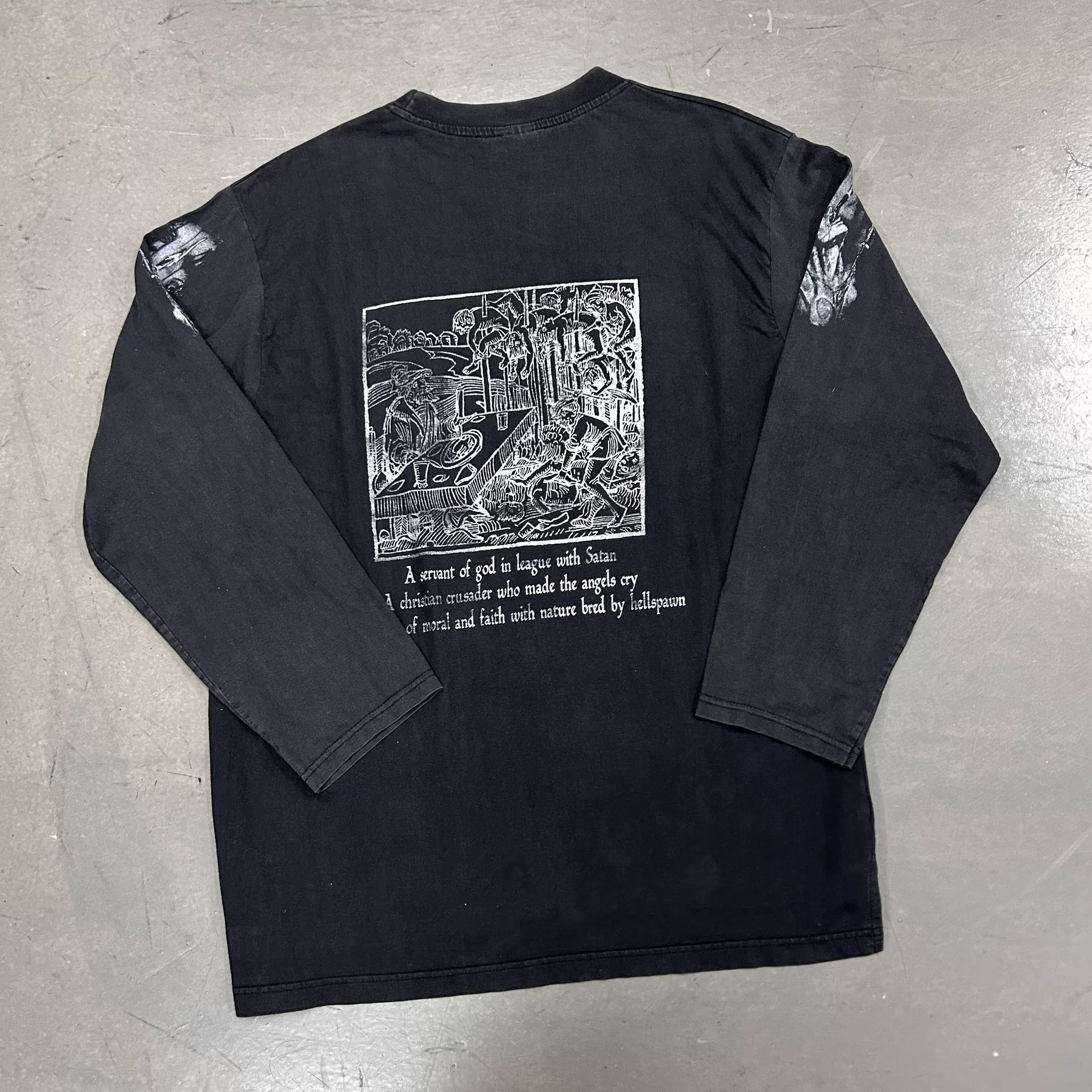 Vintage Vintage 90s Marduk Band Long Sleeve Tee Size US M / EU 48-50 / 2 - 2 Thumbnail