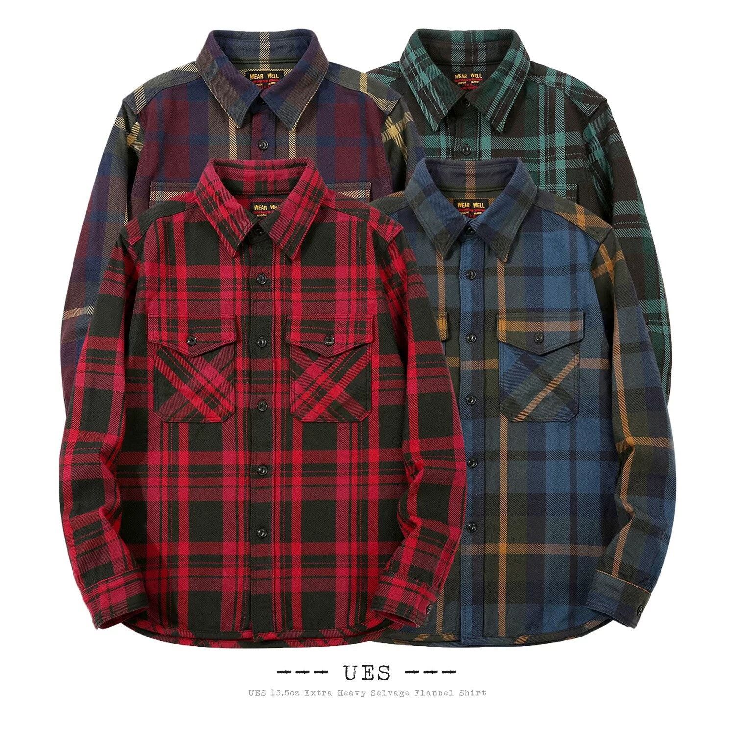 UES Japan UES 15.5oz Heavy Flannel Shirt Size US XXL / EU 58 / 5 - 2 Thumbnail