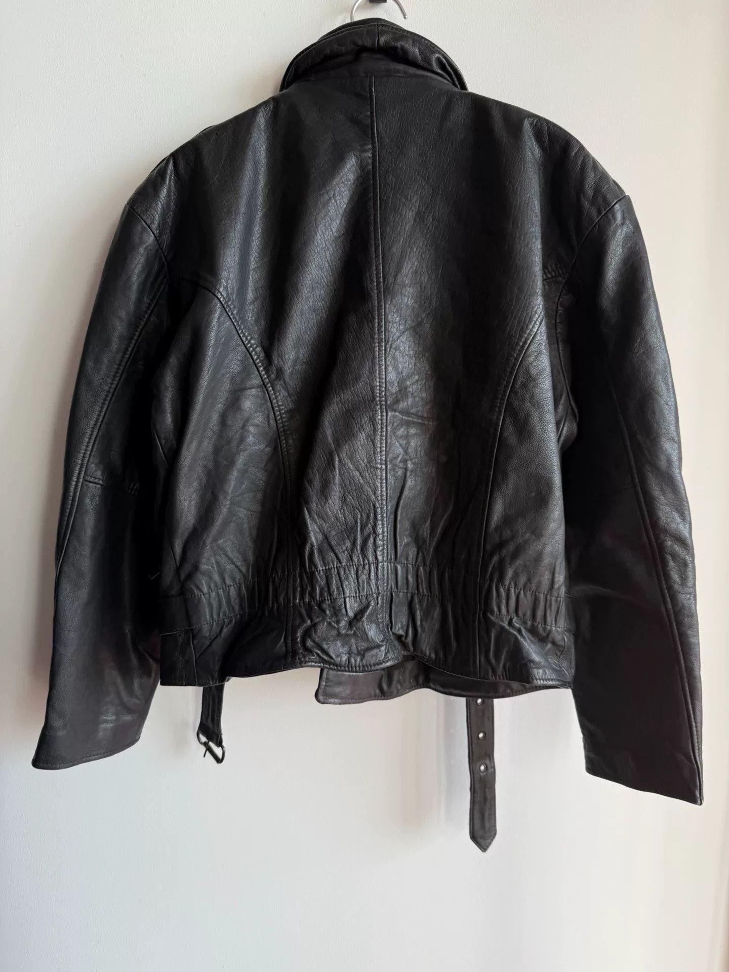 Vintage Vintage 80-90s Buckle Moto Jacket Size US M / EU 48-50 / 2 - 2 Thumbnail