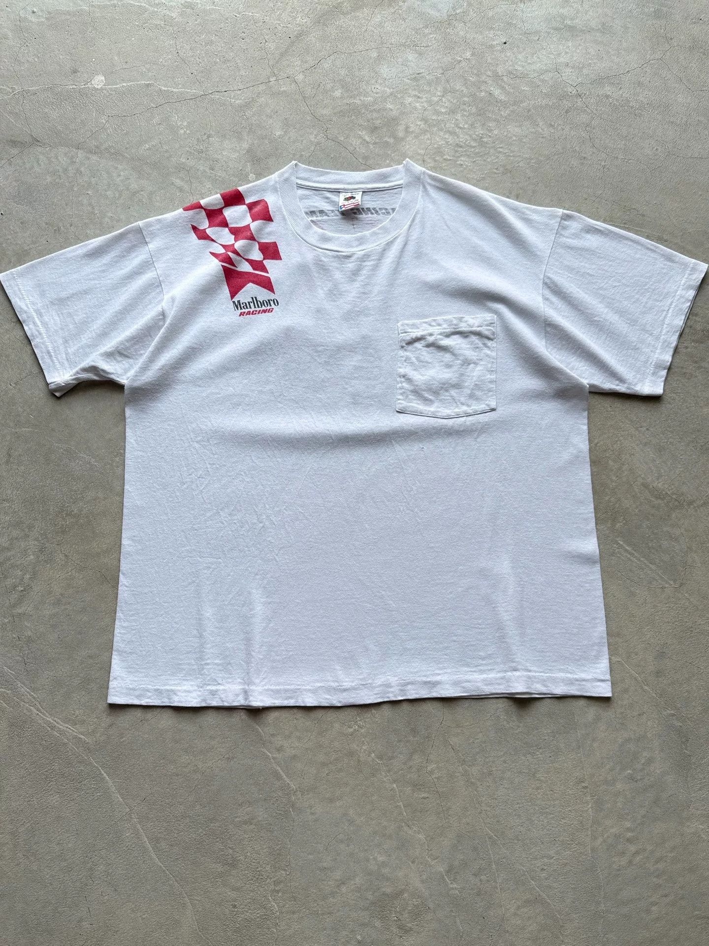 Vintage Vintage 90s Marlboro Racing Pocket Tee Size US XL / EU 56 / 4 - 2 Thumbnail