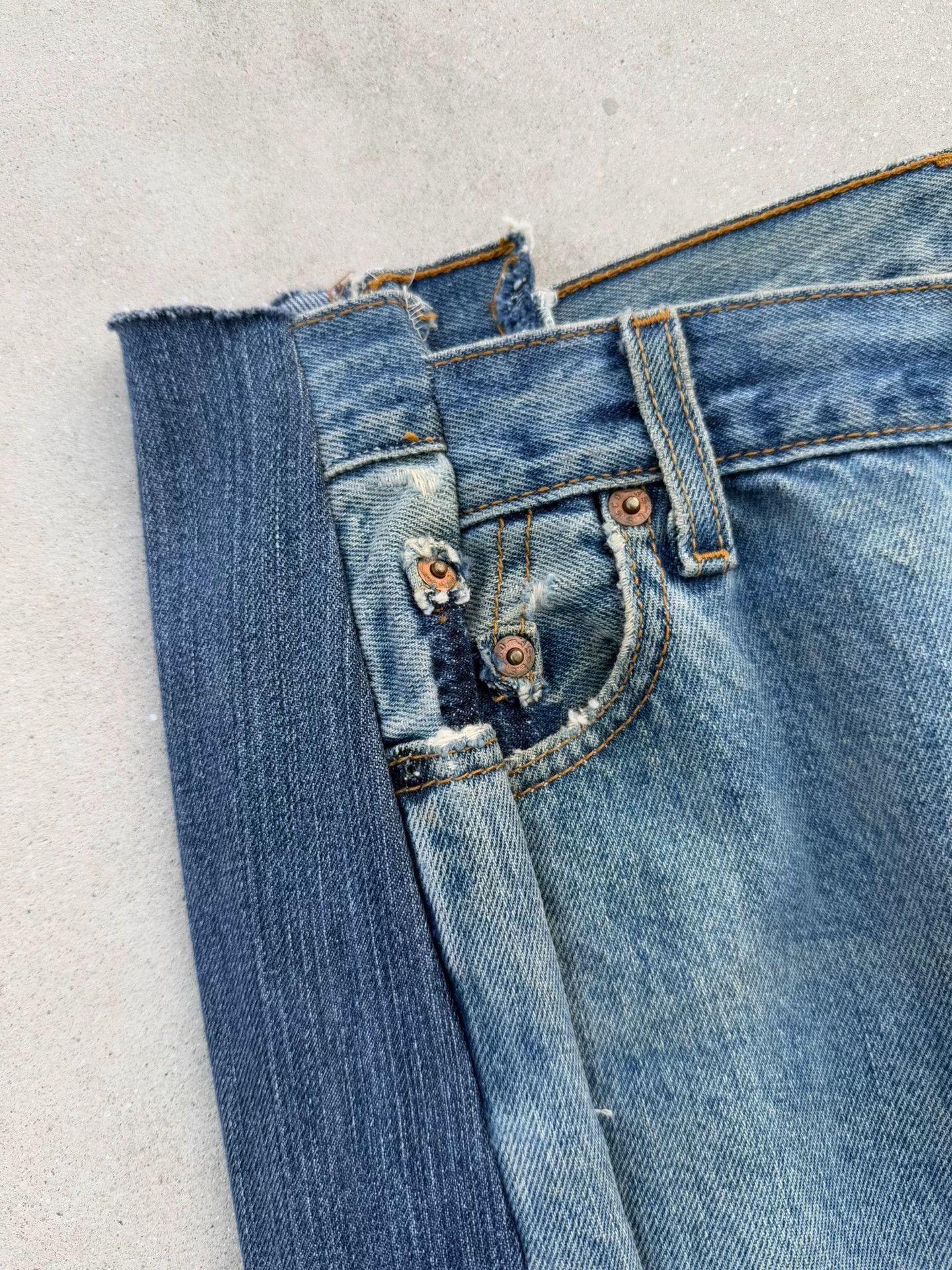 Vintage Vintage Remake Levis Deconstructed Flare Jeans Size US 32 / EU 48 - 4 Thumbnail