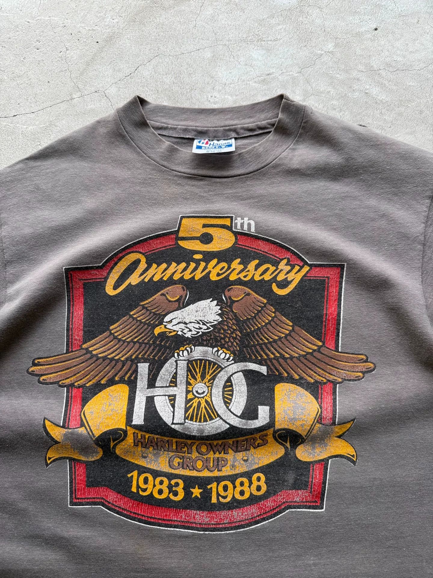 Vintage Vintage 80s Harley Davidson HOG 5th Anniversary Tee Size US M / EU 48-50 / 2 - 3 Thumbnail
