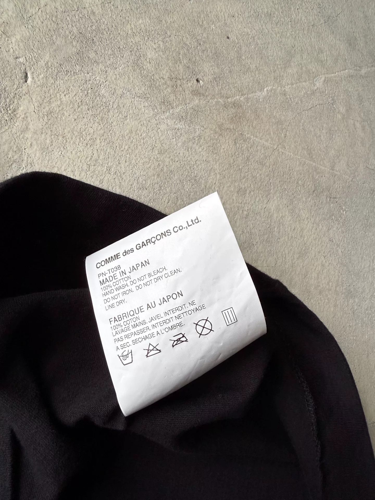 Comme des Garcons Comme des Garçons Homme Plus 14AW Slogan Hole Tee Size US M / EU 48-50 / 2 - 6 Thumbnail