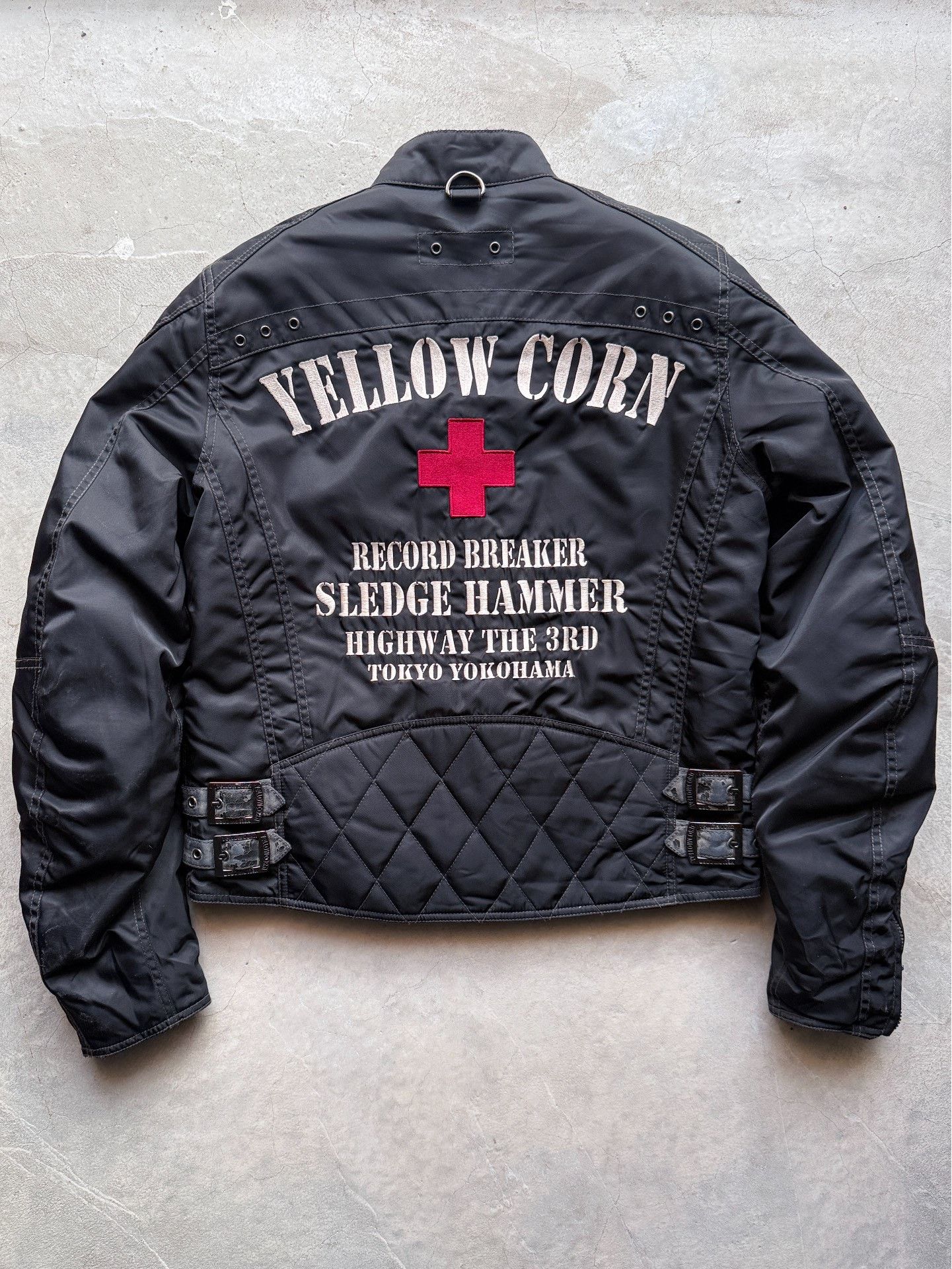 Vintage Vintage 00s Yellow Corn Motorcycle Jacket Size US L / EU 52-54 / 3 - 6 Thumbnail