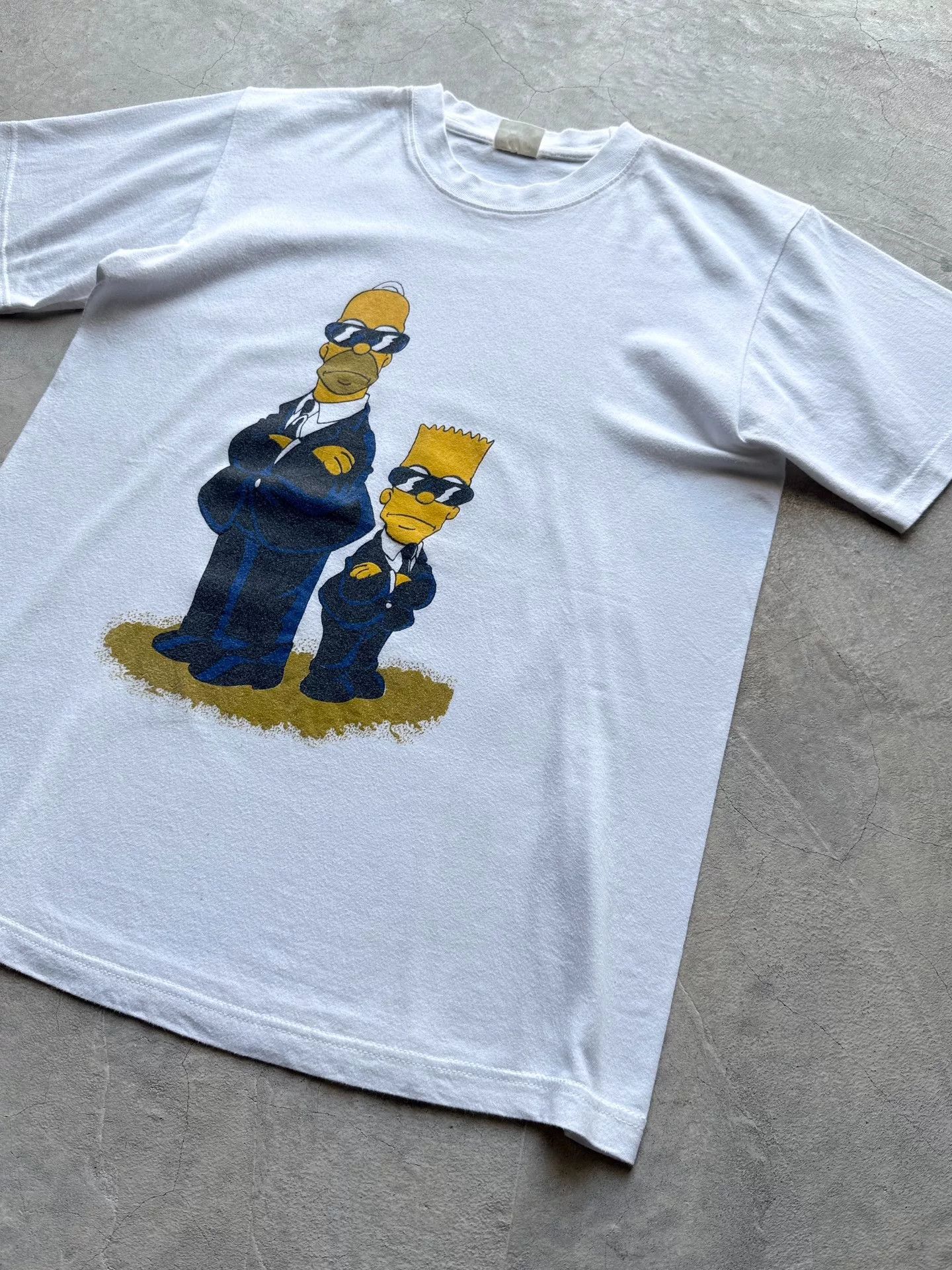 Vintage Vintage 00s Simpsons Men In Black Tee Size US L / EU 52-54 / 3 - 2 Thumbnail