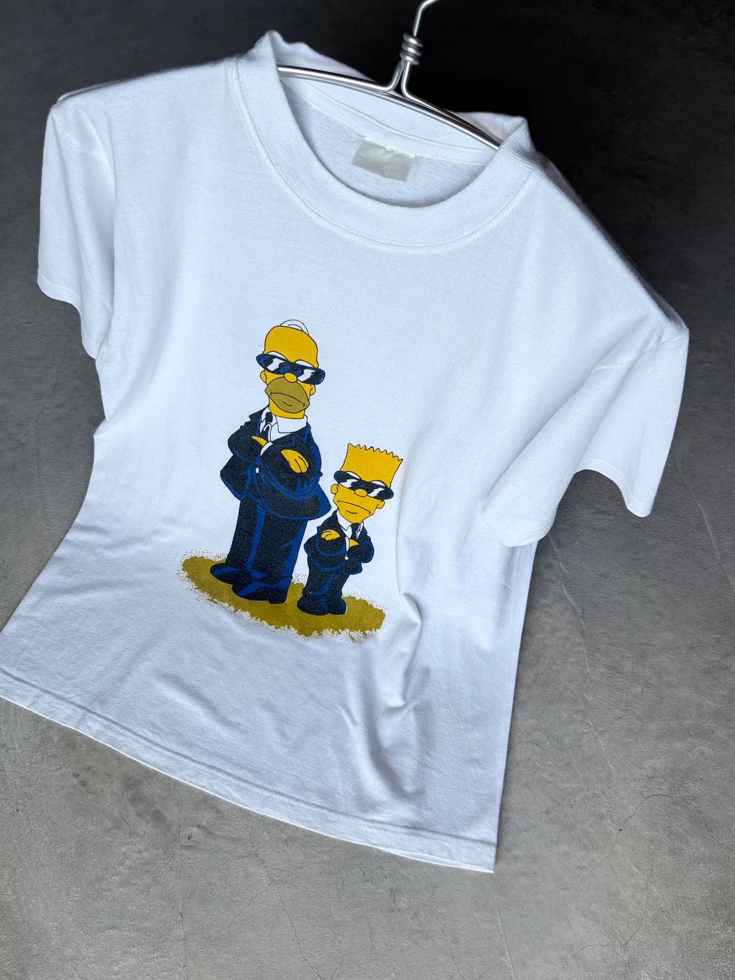 Vintage Vintage 00s Simpsons Men In Black Tee Size US L / EU 52-54 / 3 - 8 Thumbnail