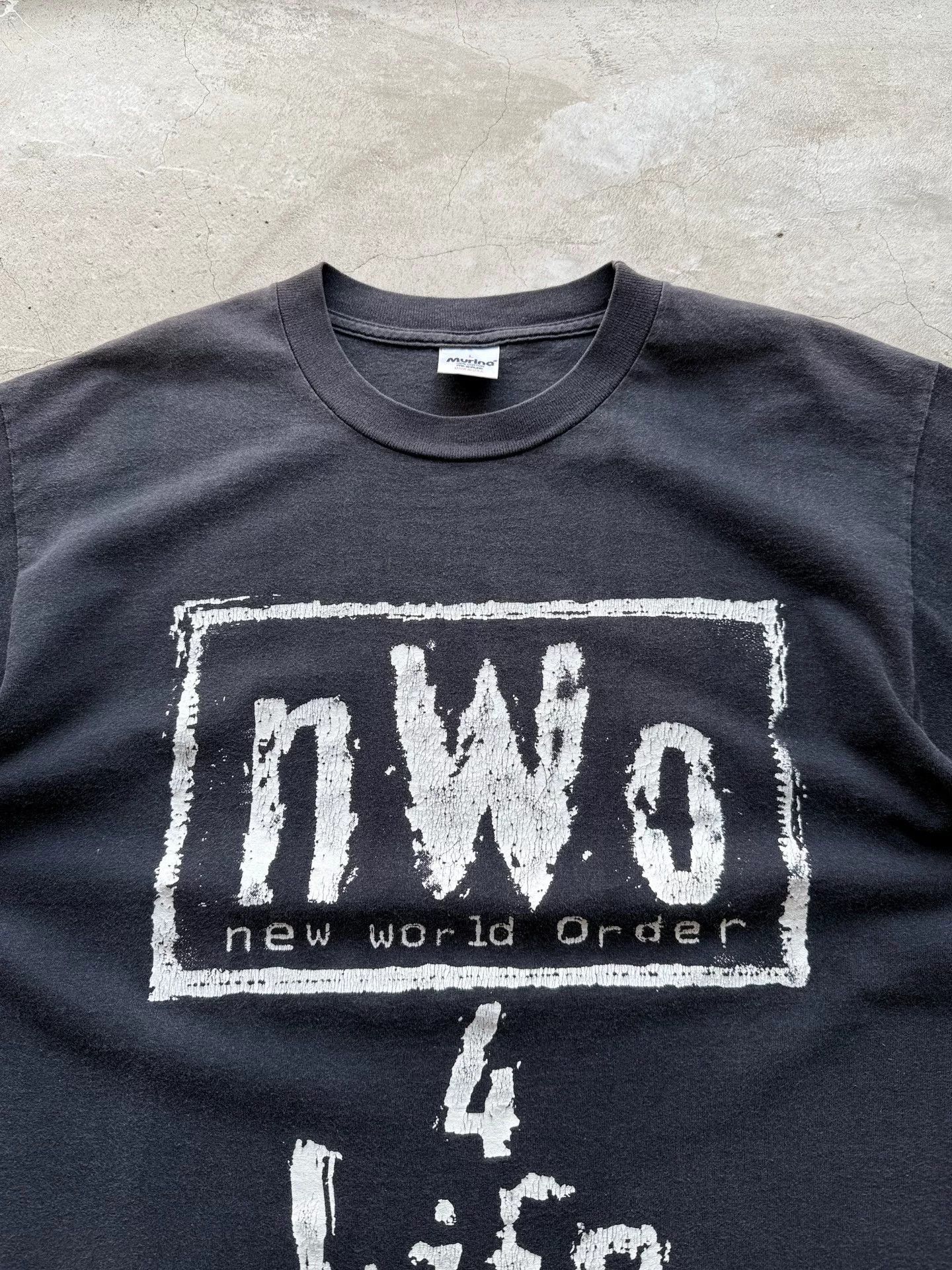 Vintage Vintage 90s NWO 4 Life WWE Tee Size US L / EU 52-54 / 3 - 3 Thumbnail