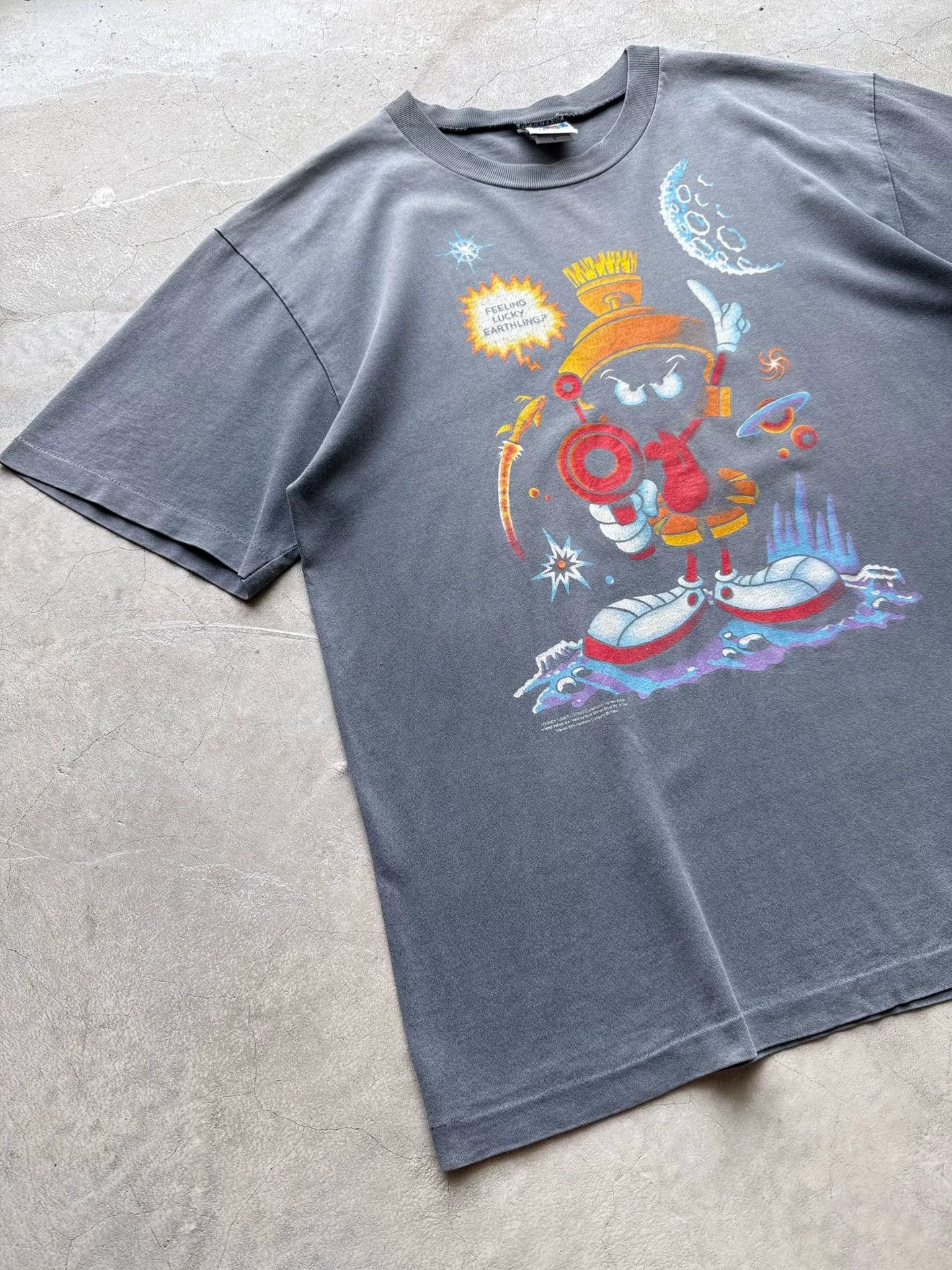 Vintage Vintage 90s Marvin The Martian T-shirt Size US L / EU 52-54 / 3 - 3 Thumbnail