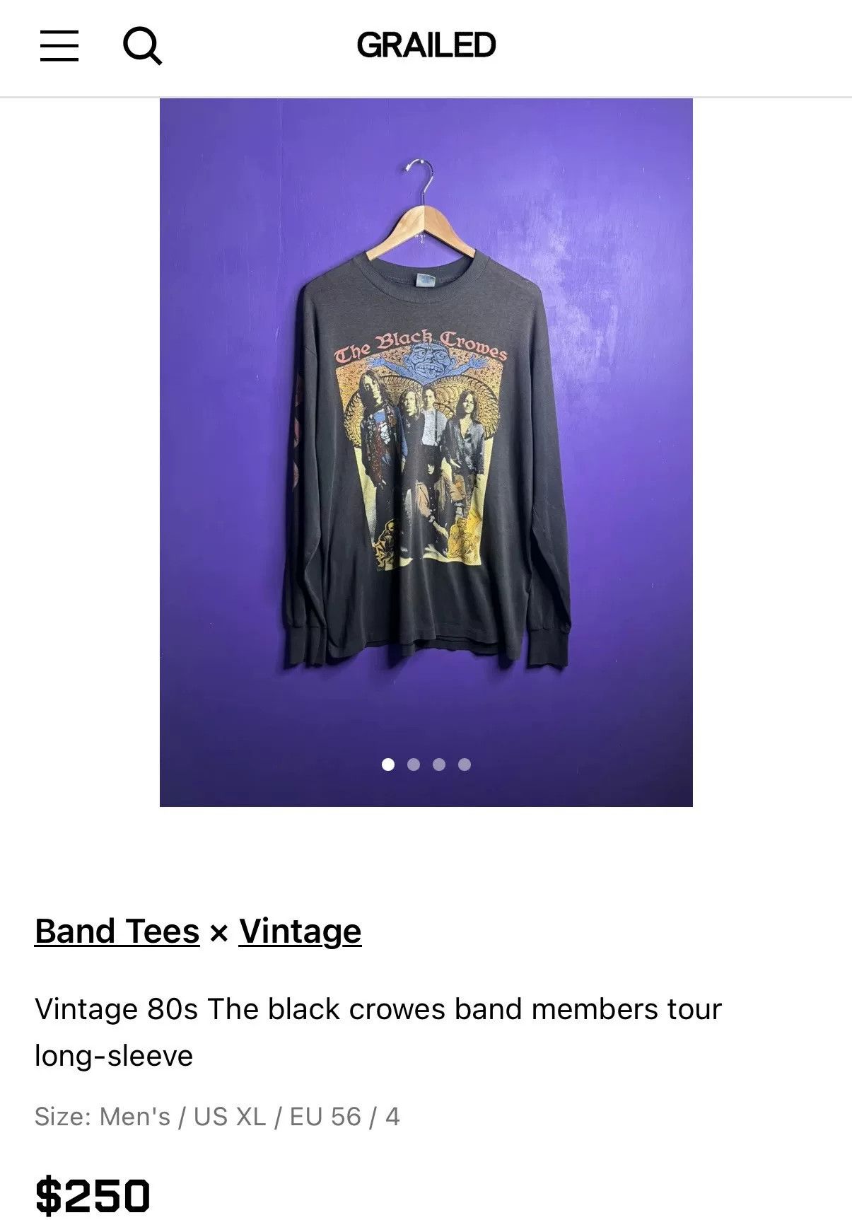 Vintage Vintage 80s The Black Crowes Band Tee Size US L / EU 52-54 / 3 - 9 Thumbnail