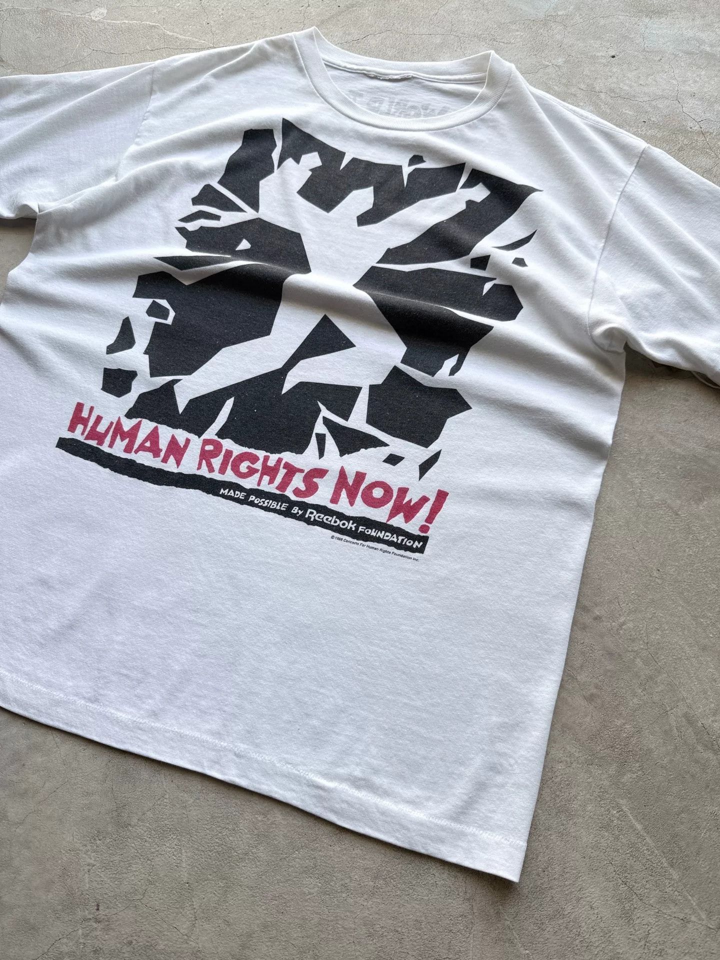 Vintage Vintage 80s Reebok Human Rights Now Tour Tee Size US L / EU 52-54 / 3 - 2 Thumbnail