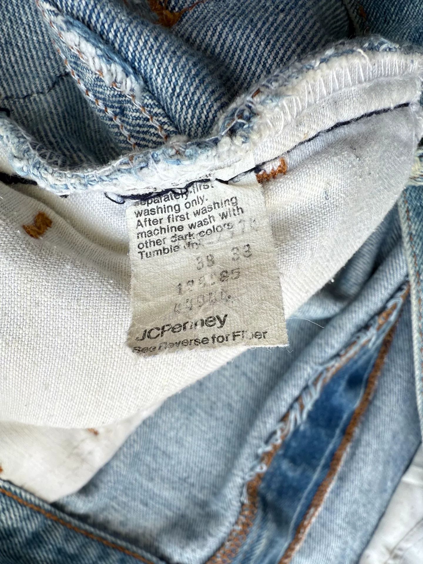 Vintage Vintage 60s JC Penney Distressed Straight Jeans Size US 36 / EU 52 - 8 Thumbnail