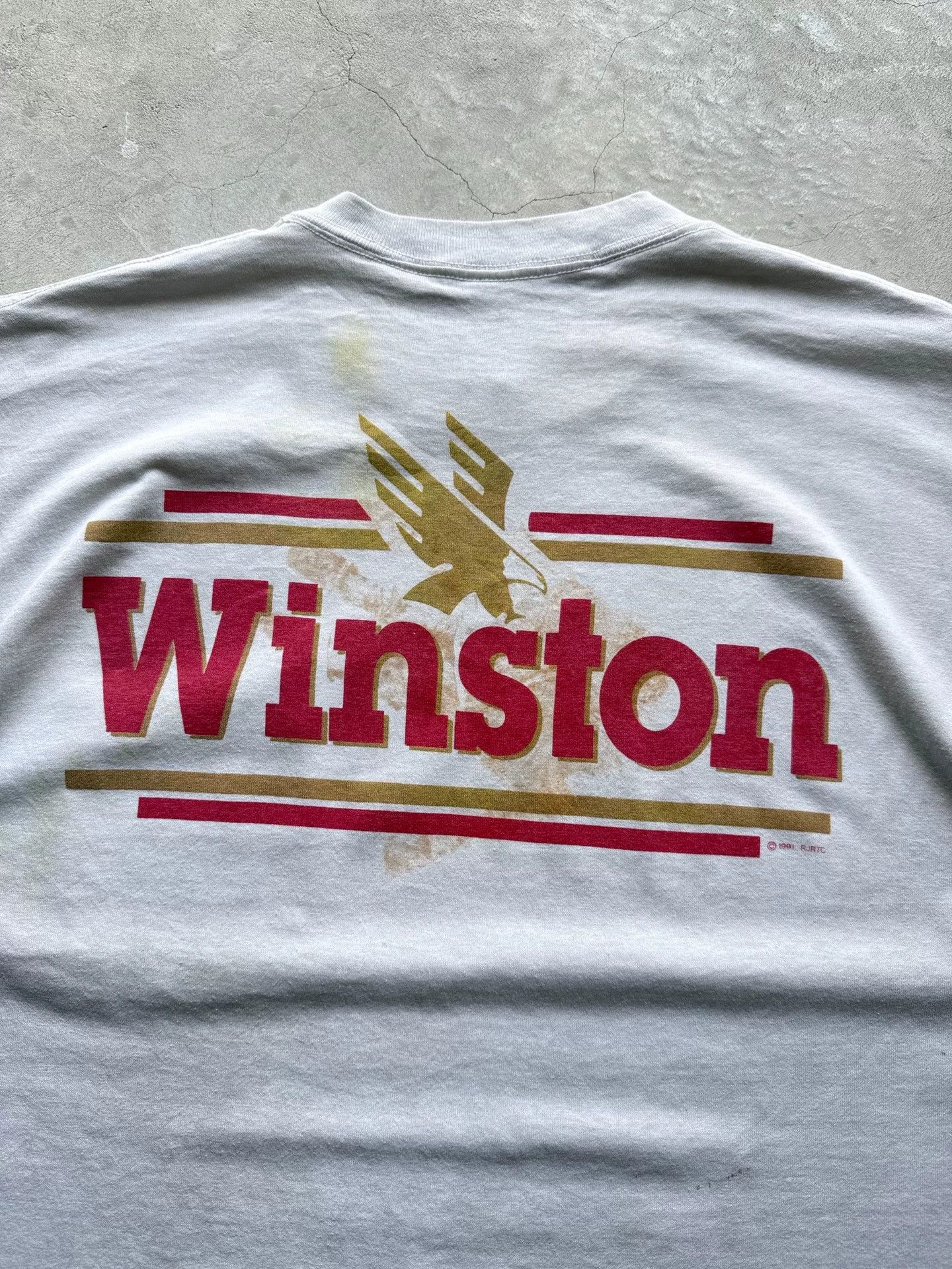 Vintage Vintage 90s Winston Cigarette Box Tee Size US L / EU 52-54 / 3 - 7 Thumbnail