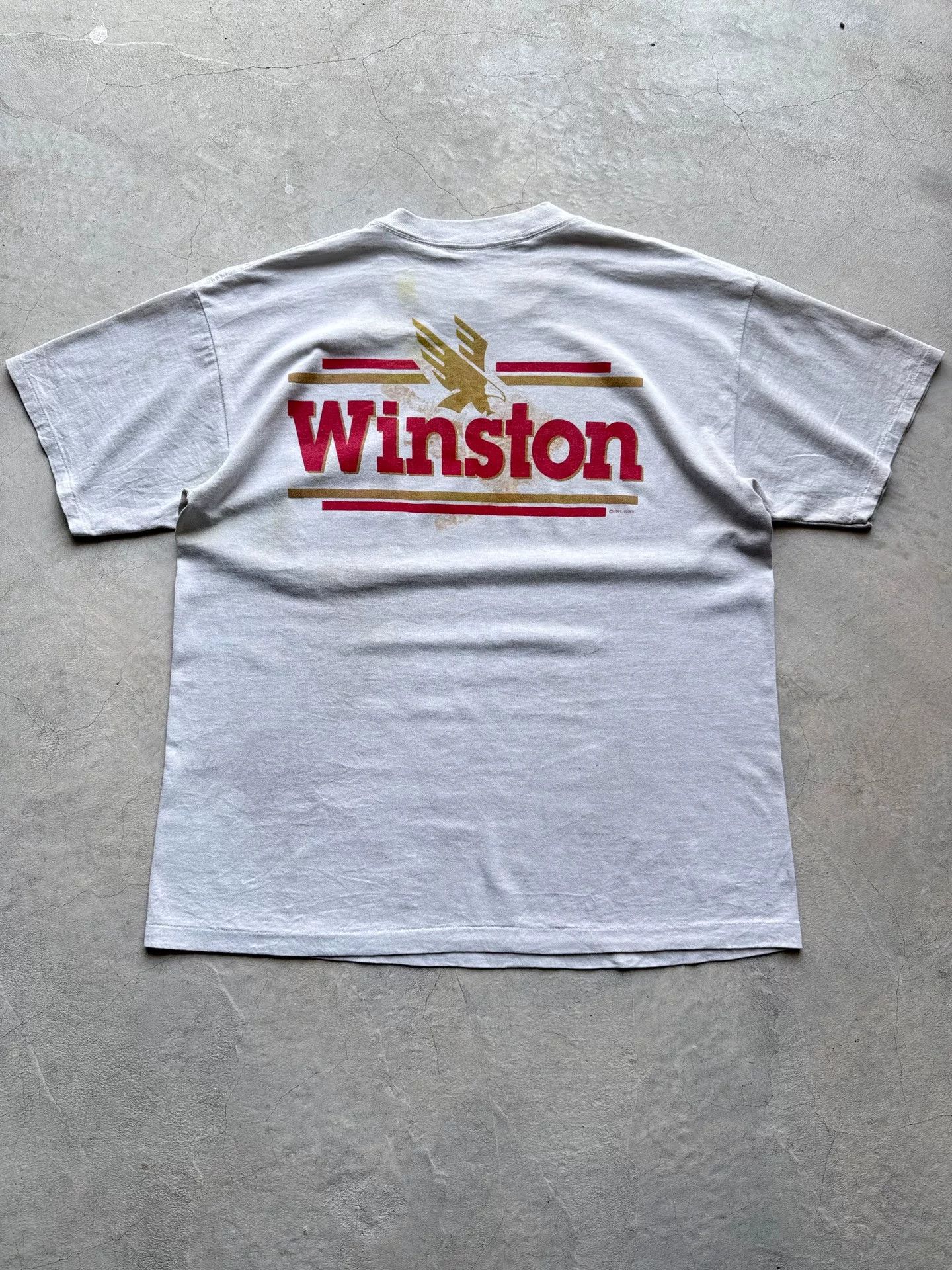 Vintage Vintage 90s Winston Cigarette Box Tee Size US L / EU 52-54 / 3 - 5 Thumbnail