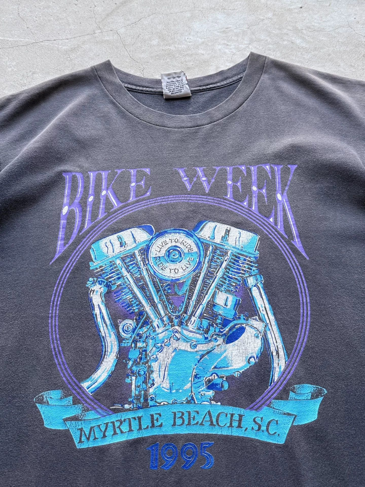 Vintage Vintage 1995 Myrtle Beach Bike Week Tee Size US L / EU 52-54 / 3 - 3 Thumbnail