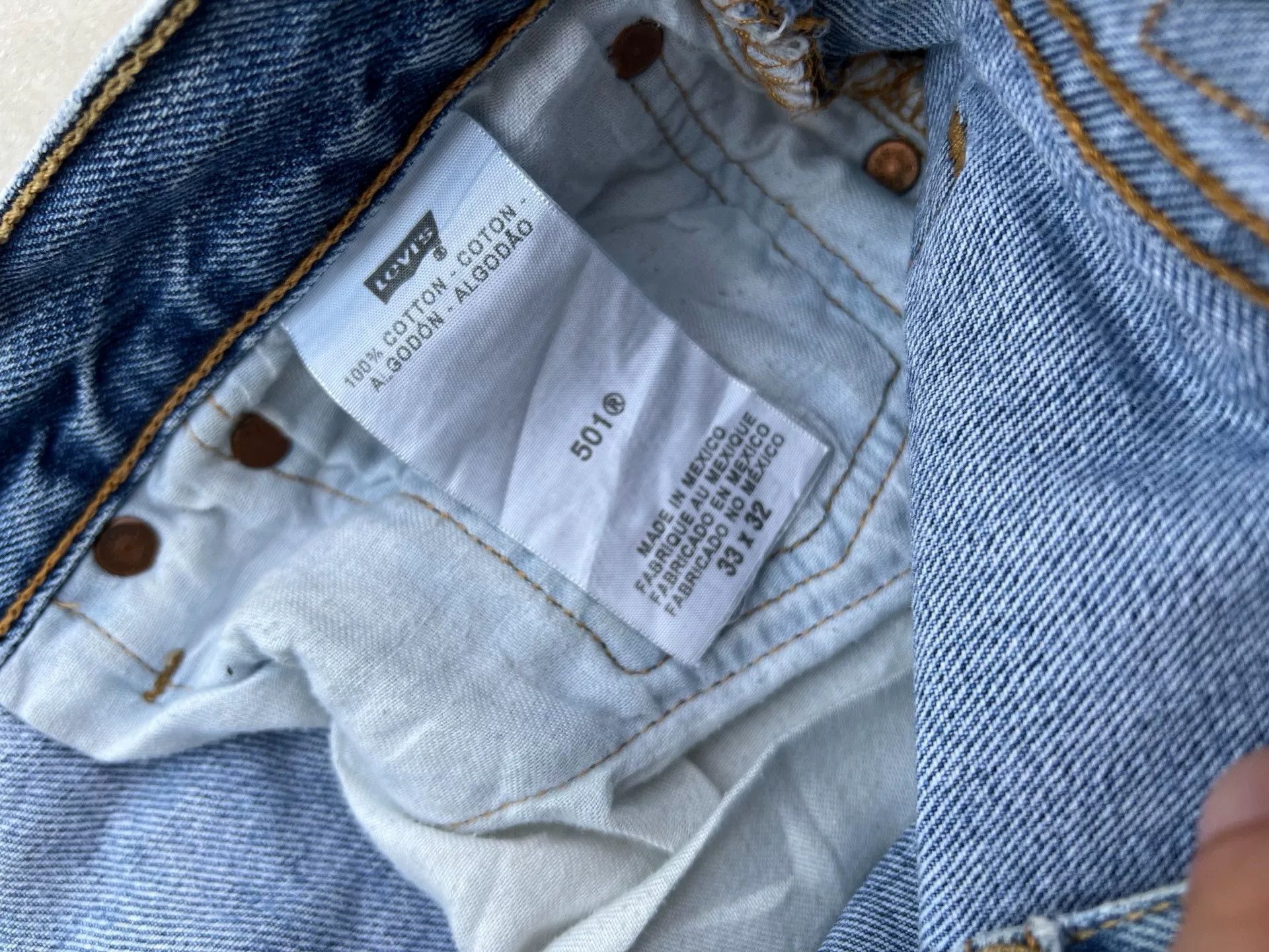 Vintage Vintage 90s Levis Baggy Cropped Jeans Size US 33 - 8 Thumbnail