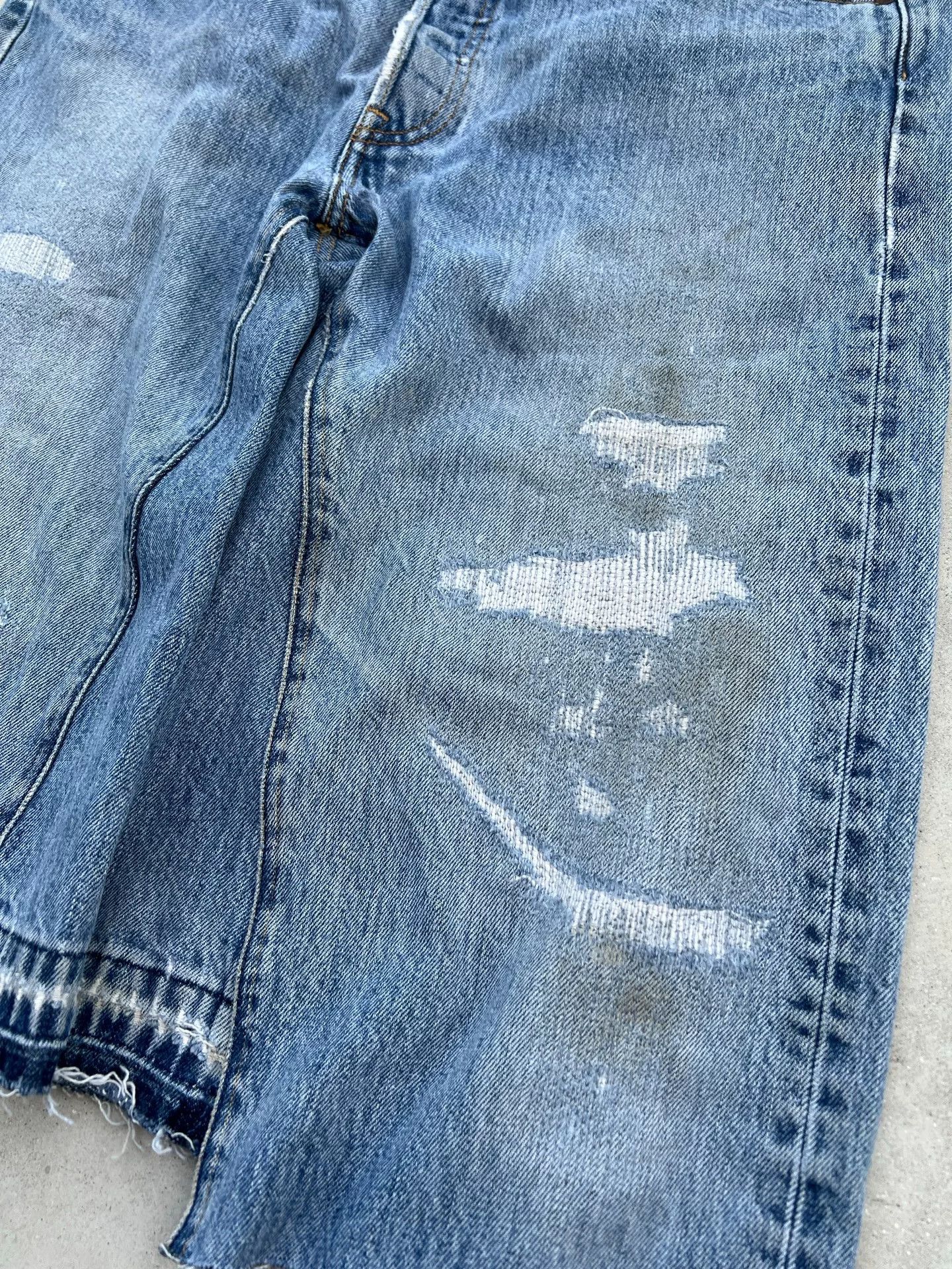 Vintage Vintage 90s Levis Baggy Cropped Jeans Size US 33 - 2 Thumbnail