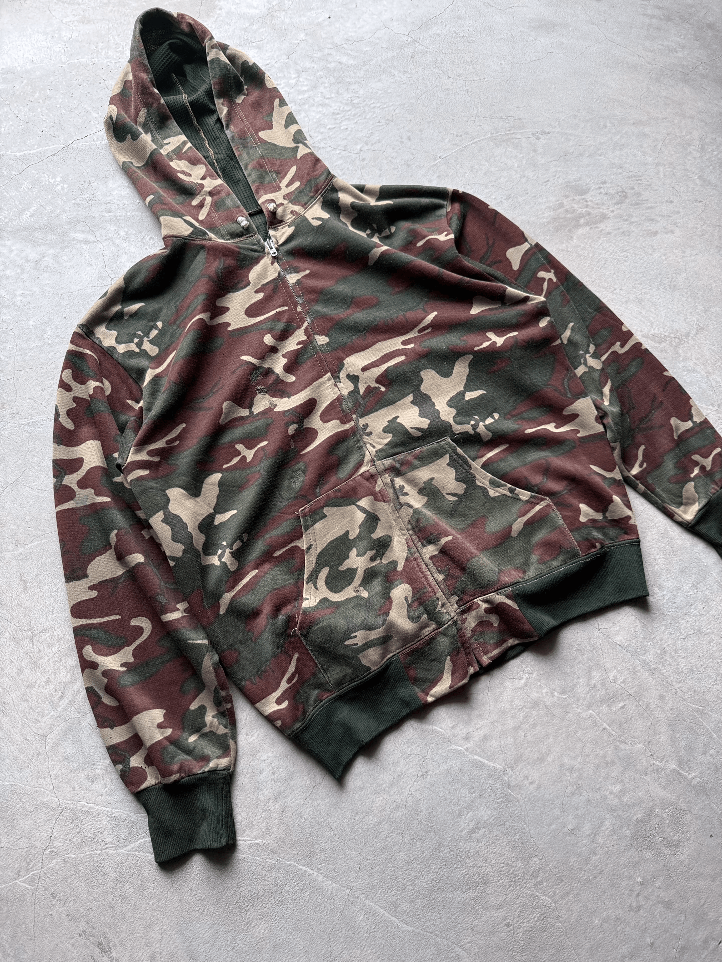 Vintage Vintage 70s Camouflage Zip Hoodie Size US L / EU 52-54 / 3 - 2 Thumbnail