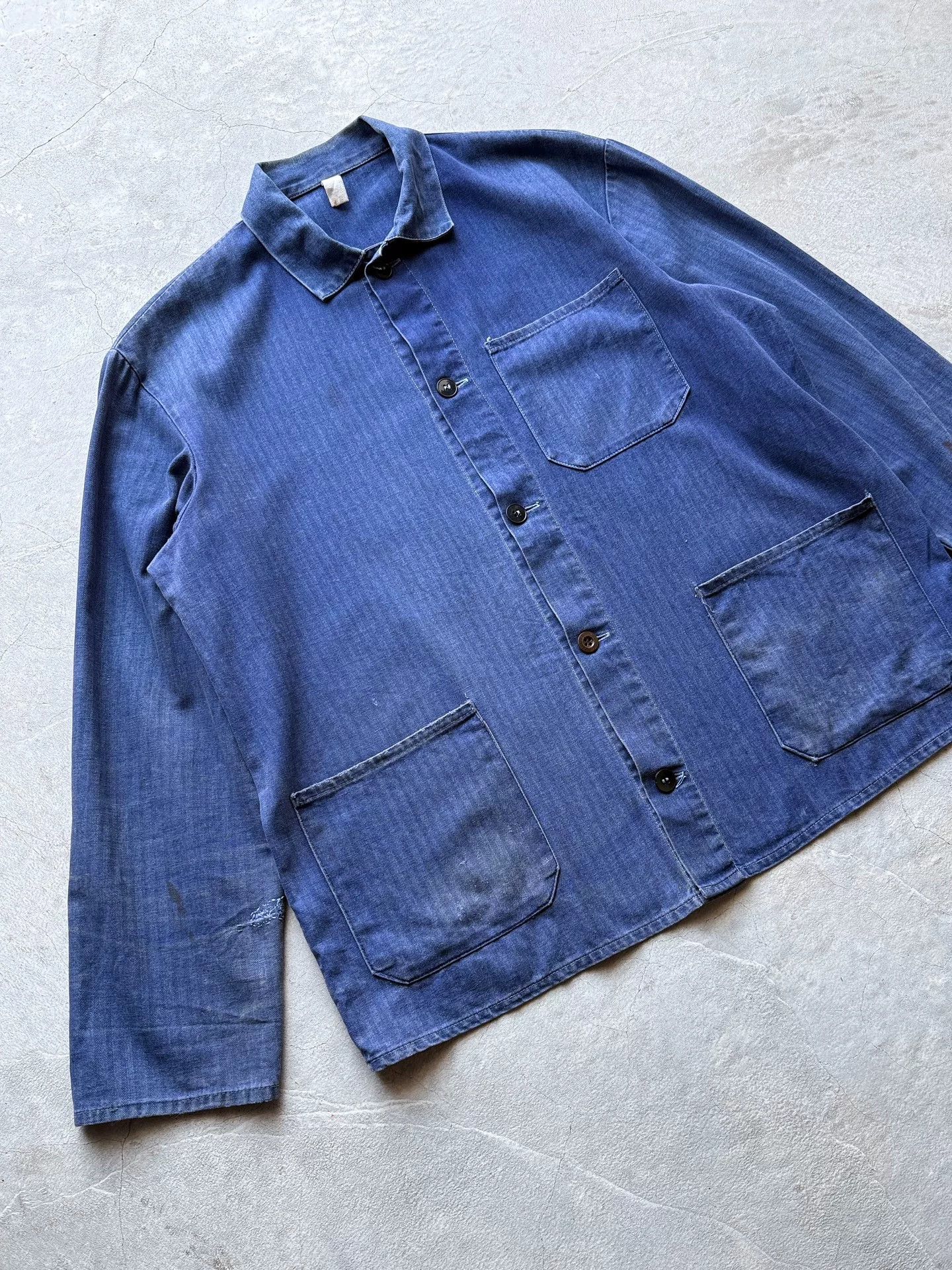 Vintage Vintage 80s French 3-Pocket Work Jacket Size US L / EU 52-54 / 3 - 3 Thumbnail