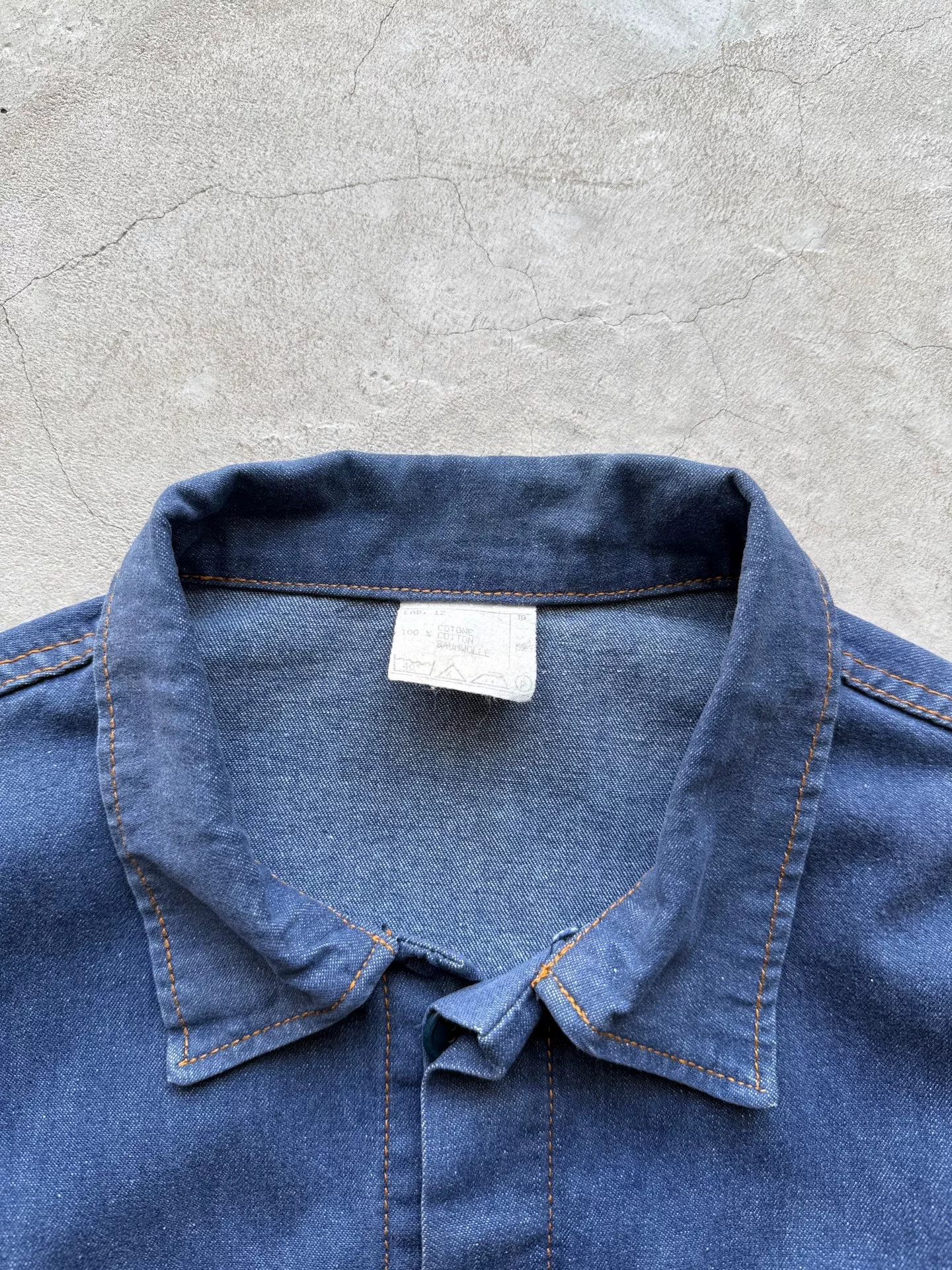 Vintage Vintage 60s Italian Denim Work Jacket Size US L / EU 52-54 / 3 - 3 Thumbnail