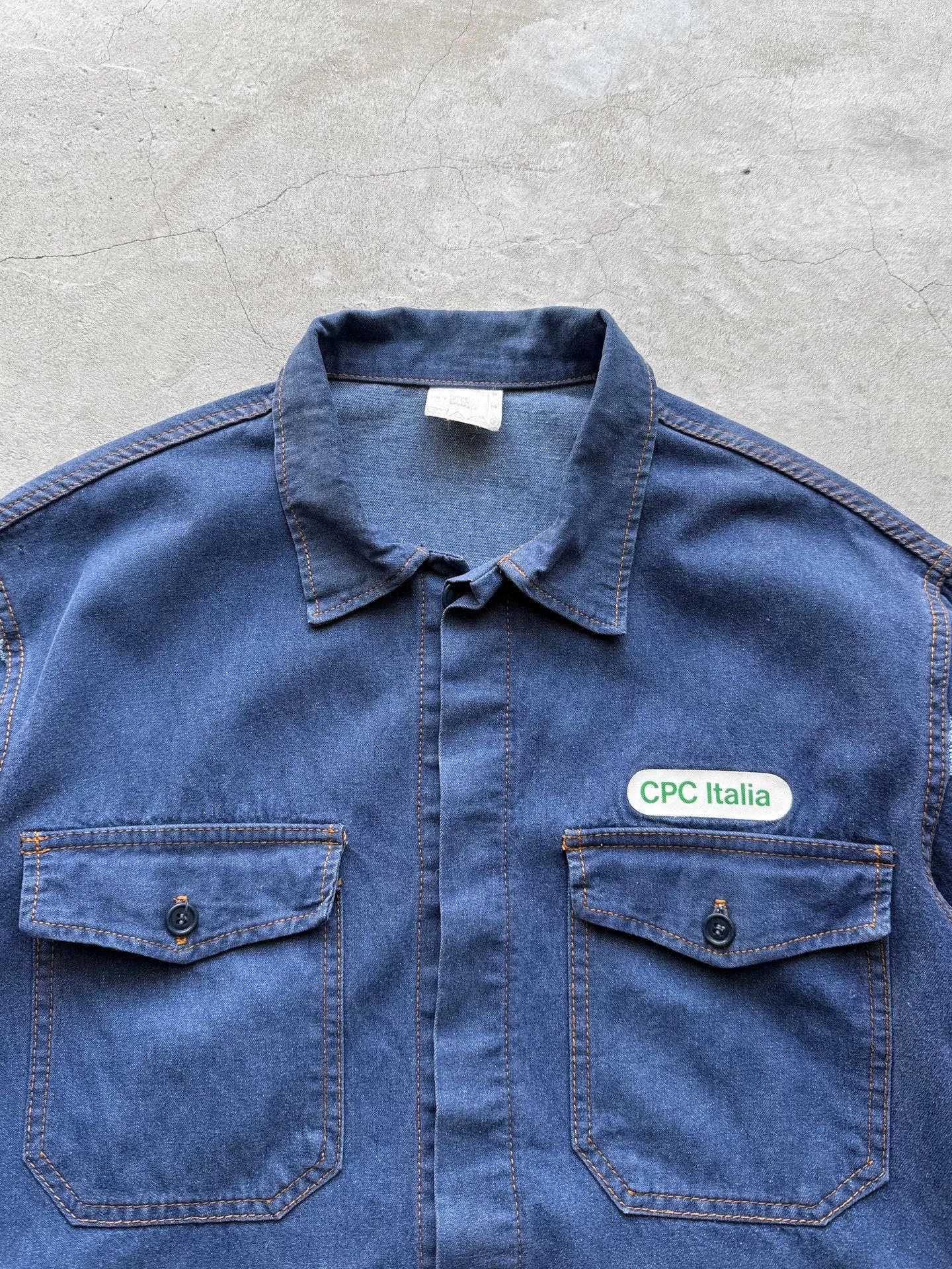 Vintage Vintage 60s Italian Denim Work Jacket Size US L / EU 52-54 / 3 - 4 Thumbnail
