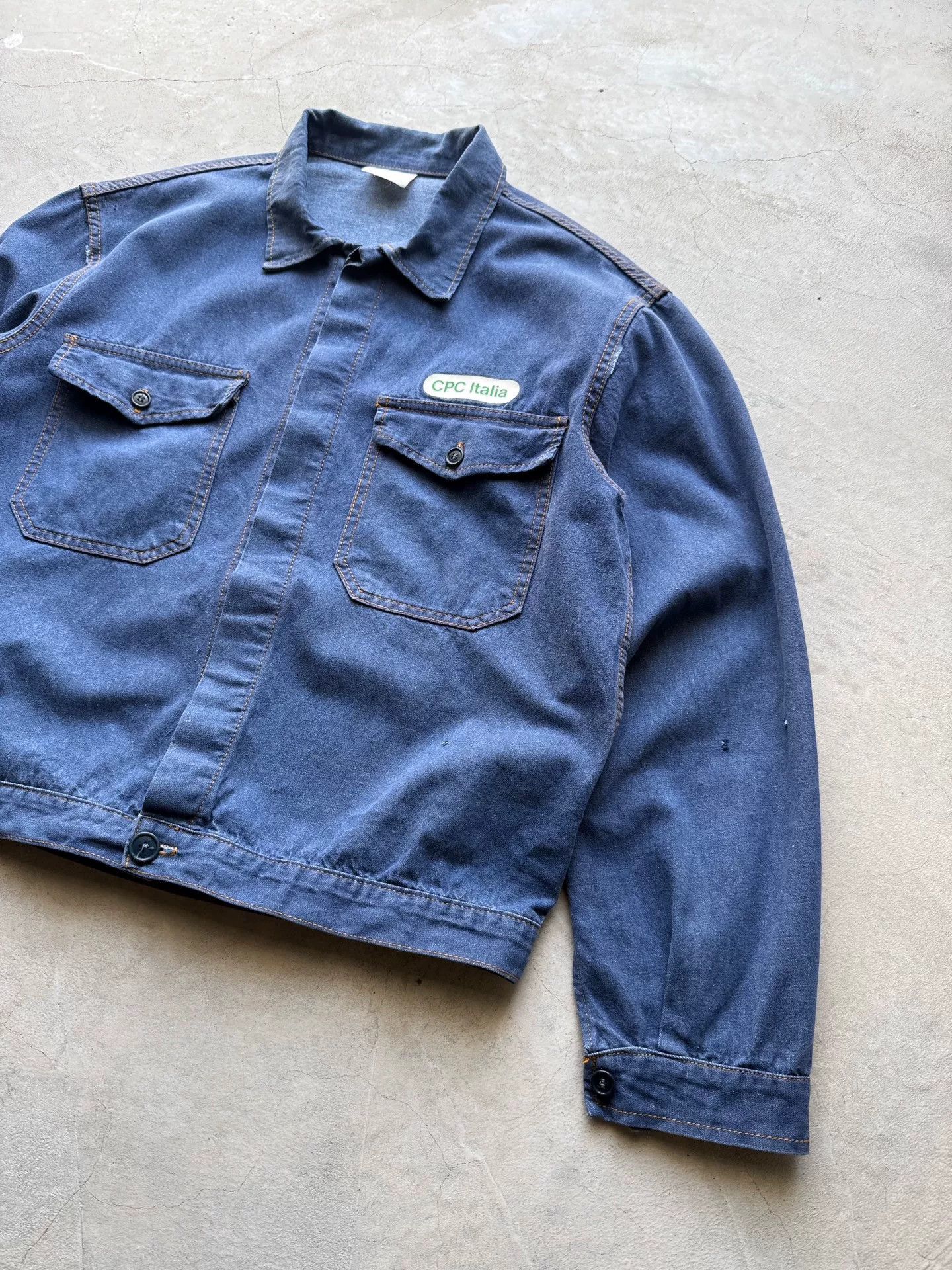 Vintage Vintage 60s Italian Denim Work Jacket Size US L / EU 52-54 / 3 - 2 Thumbnail