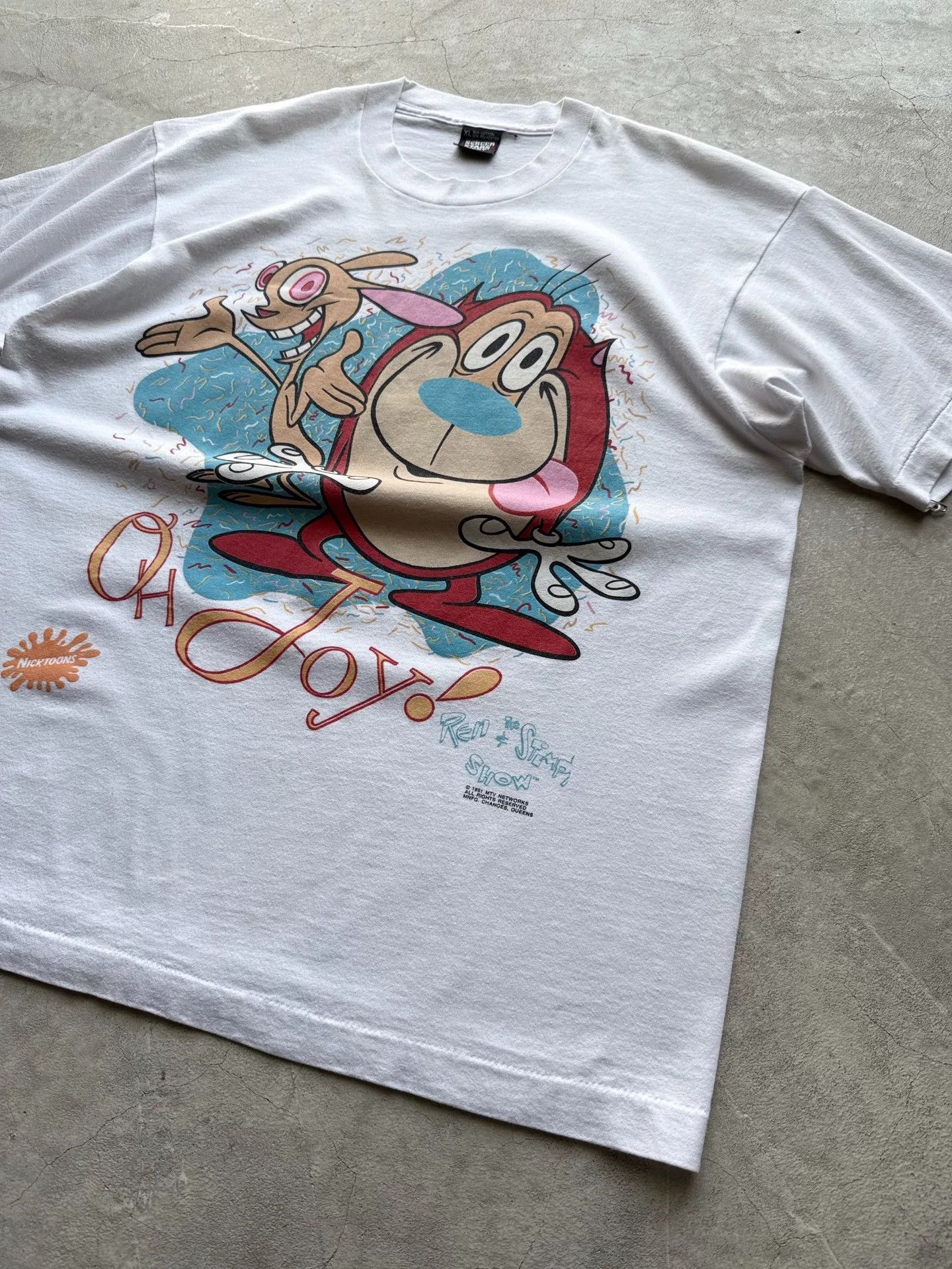 Vintage Vintage 90s Ren & Stimpy Cartoon Tee Size US XL / EU 56 / 4 - 2 Thumbnail