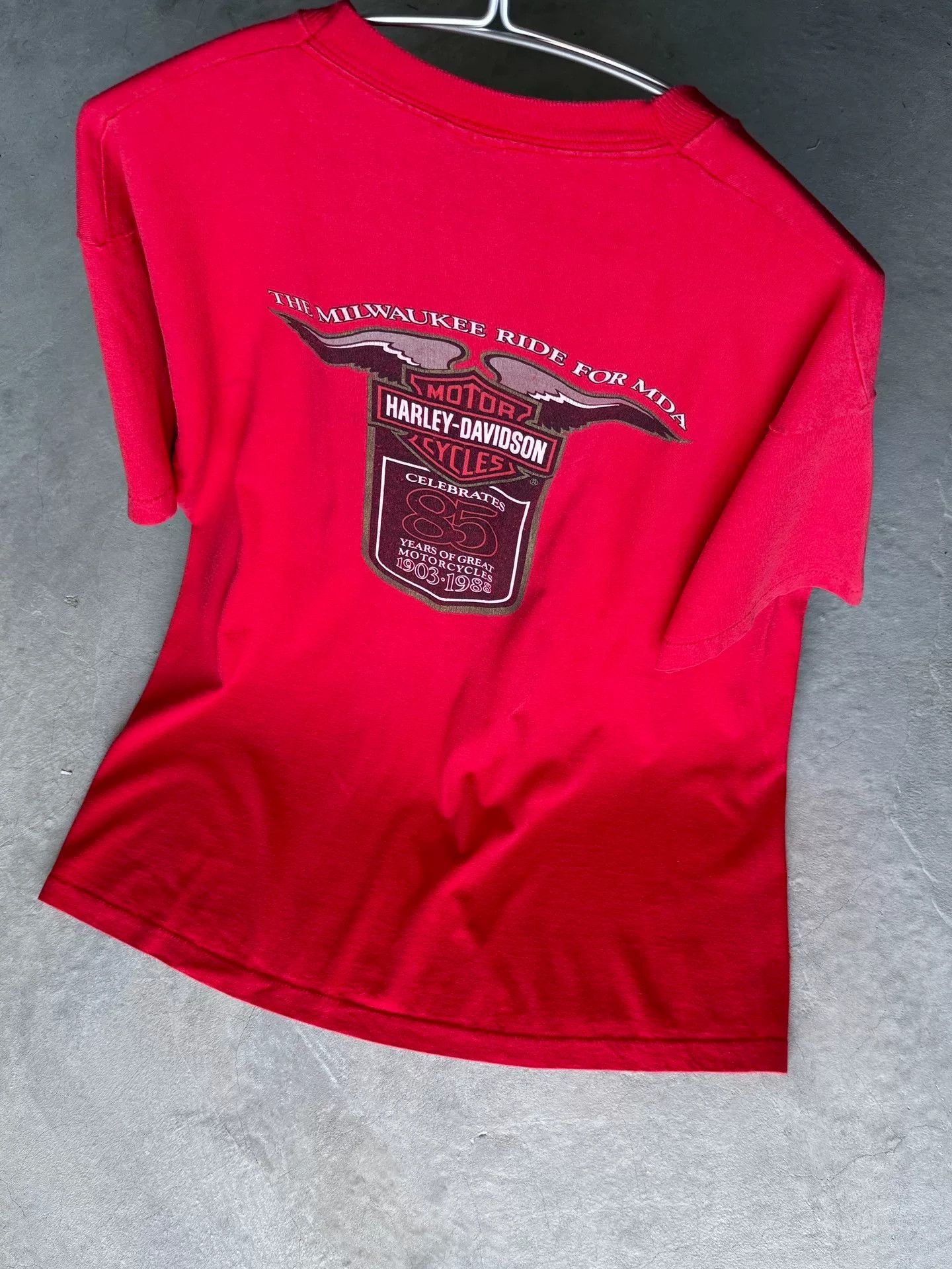 Vintage Vintage 1988 Harley Davidson 85th Tee Size US XL / EU 56 / 4 - 7 Thumbnail