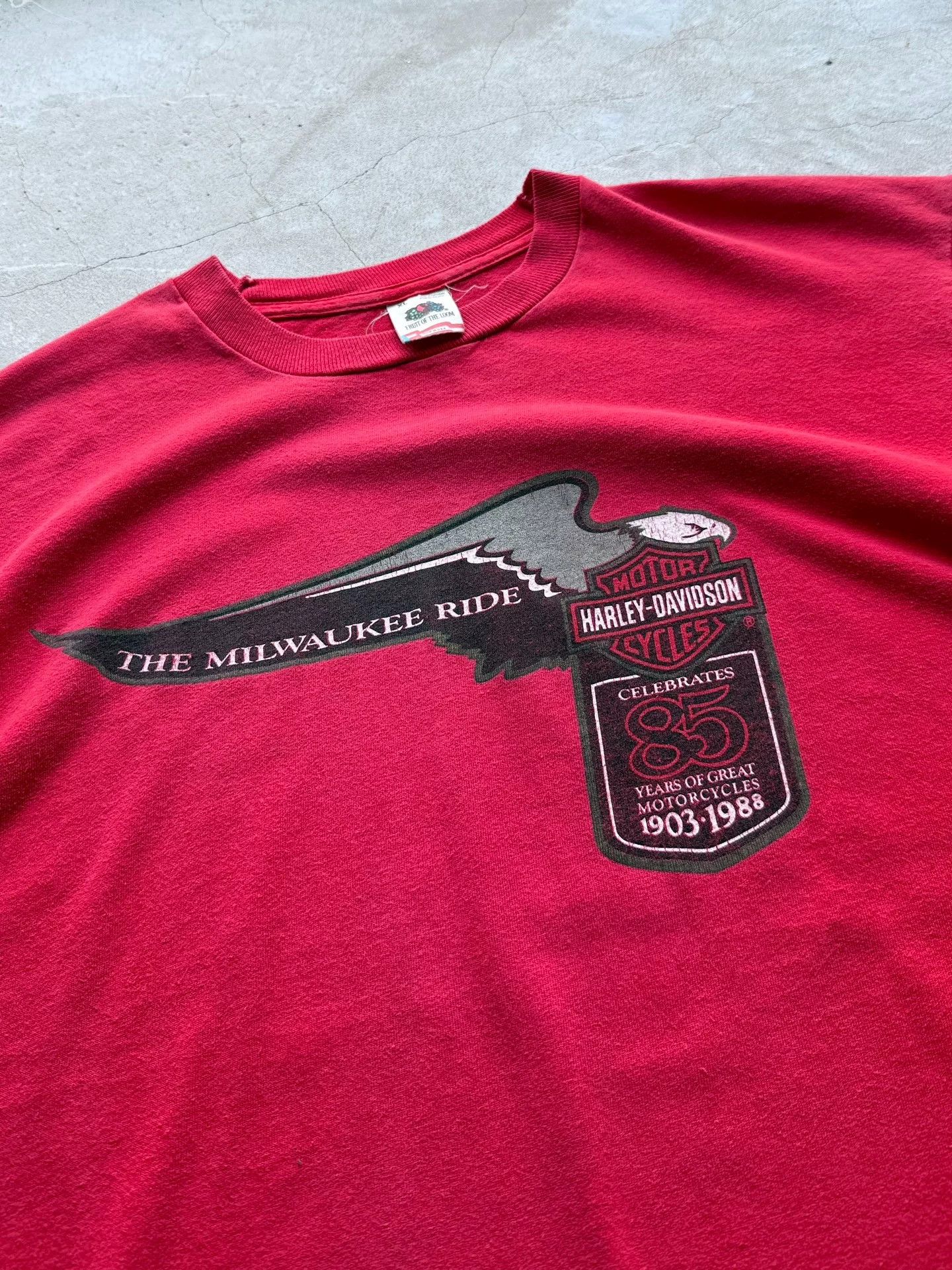 Vintage Vintage 1988 Harley Davidson 85th Tee Size US XL / EU 56 / 4 - 2 Thumbnail