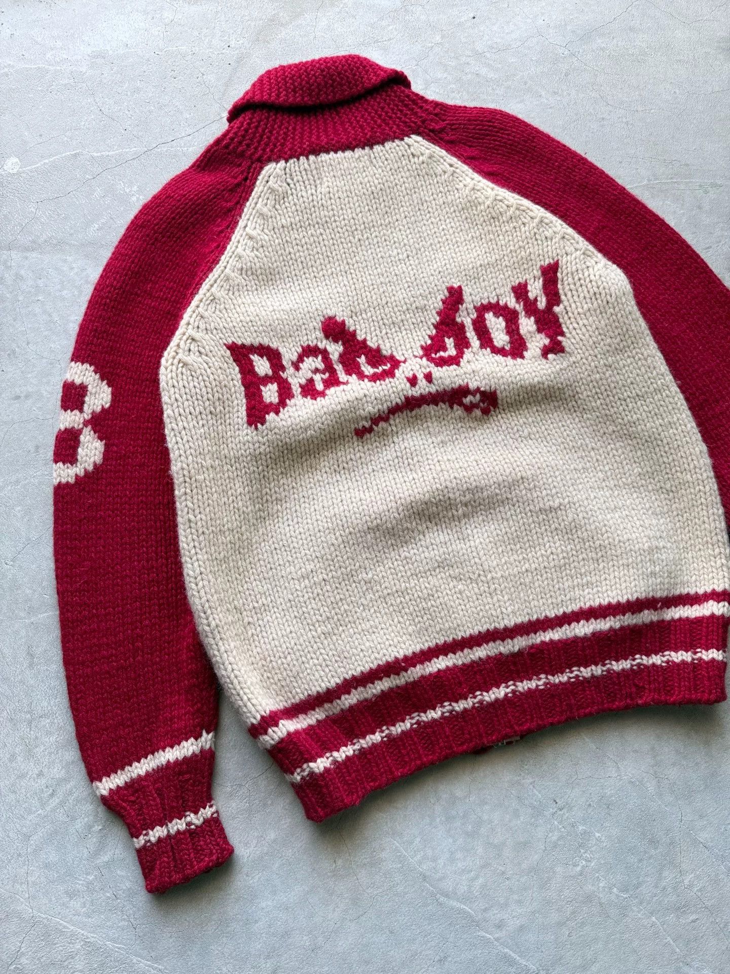 Vintage Vintage 90s BadBoy Wool Cardigan Size US L / EU 52-54 / 3 - 5 Thumbnail