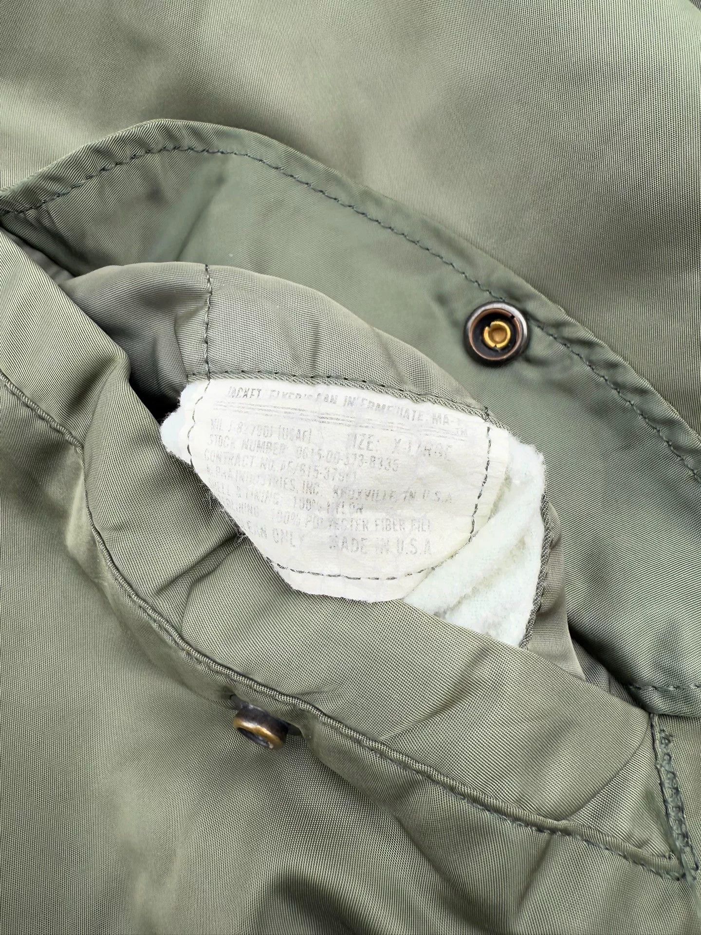 Vintage Vintage 80s USAF MA-1 Bomber Jacket Size US XL / EU 56 / 4 - 8 Thumbnail
