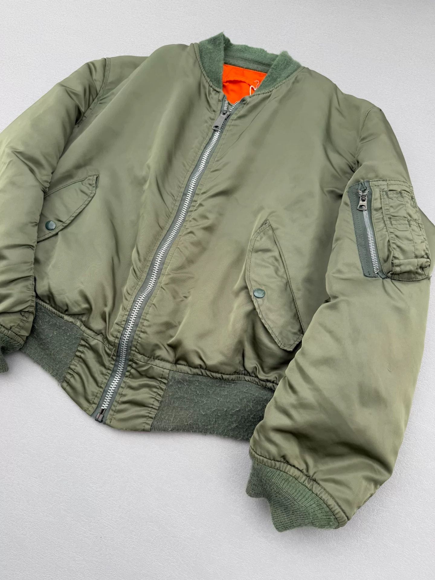 Vintage Vintage 80s USAF MA-1 Bomber Jacket Size US XL / EU 56 / 4 - 2 Thumbnail
