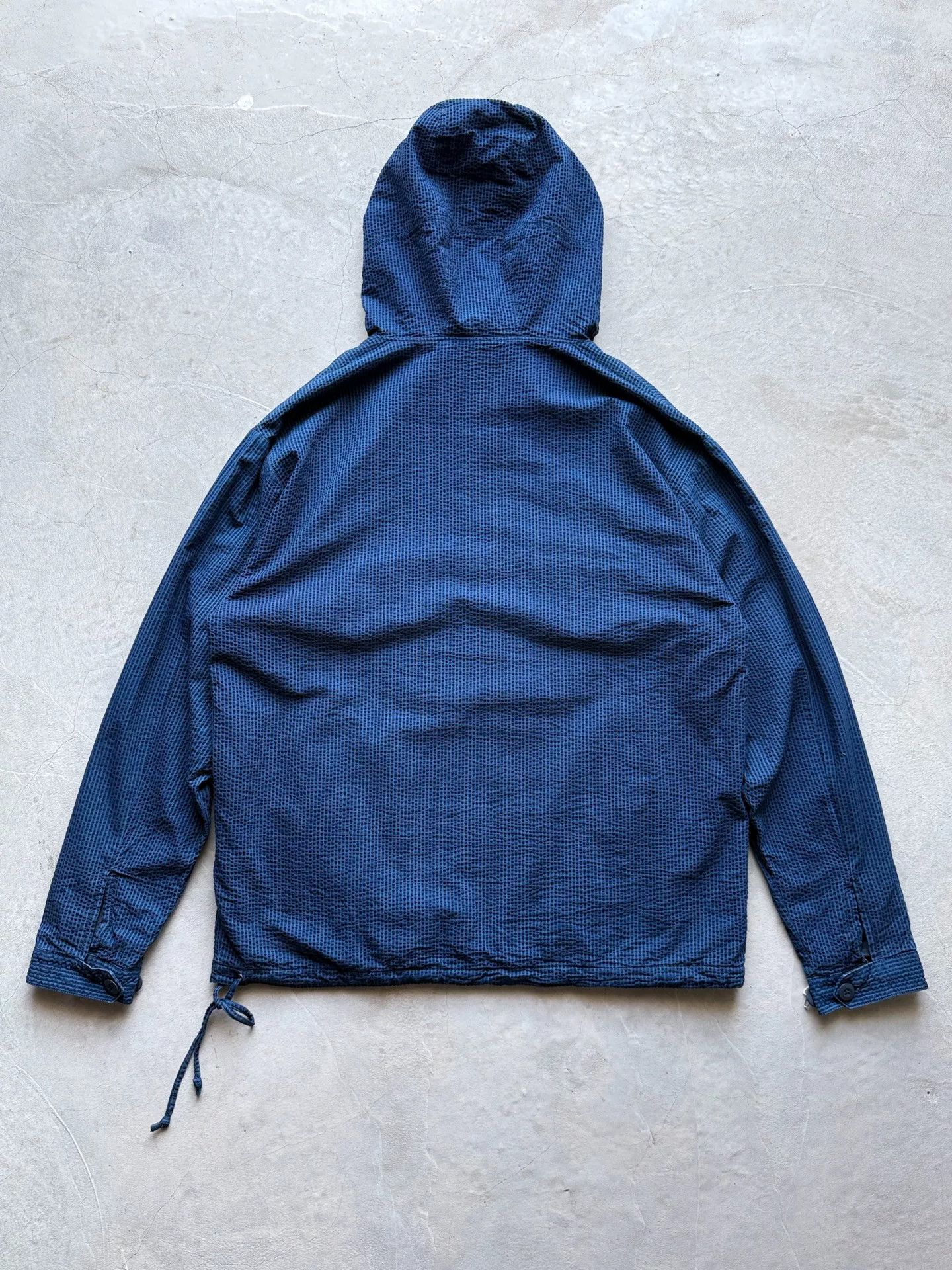 Vintage Vintage 90s J Crew Indigo Seersucker Anorak Size US L / EU 52-54 / 3 - 8 Thumbnail