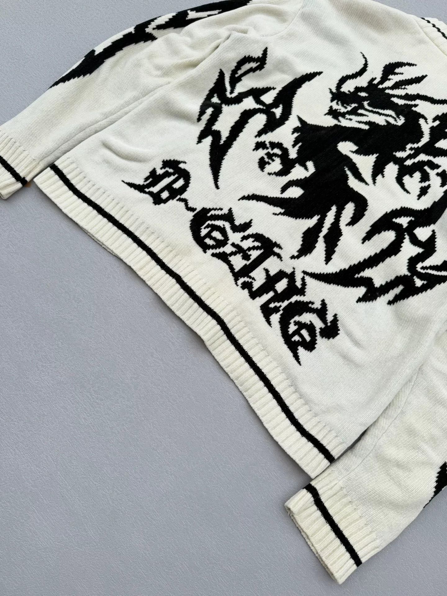Vintage Vintage 90s D-GARG Dragon Zip Sweater Size US L / EU 52-54 / 3 - 9 Thumbnail