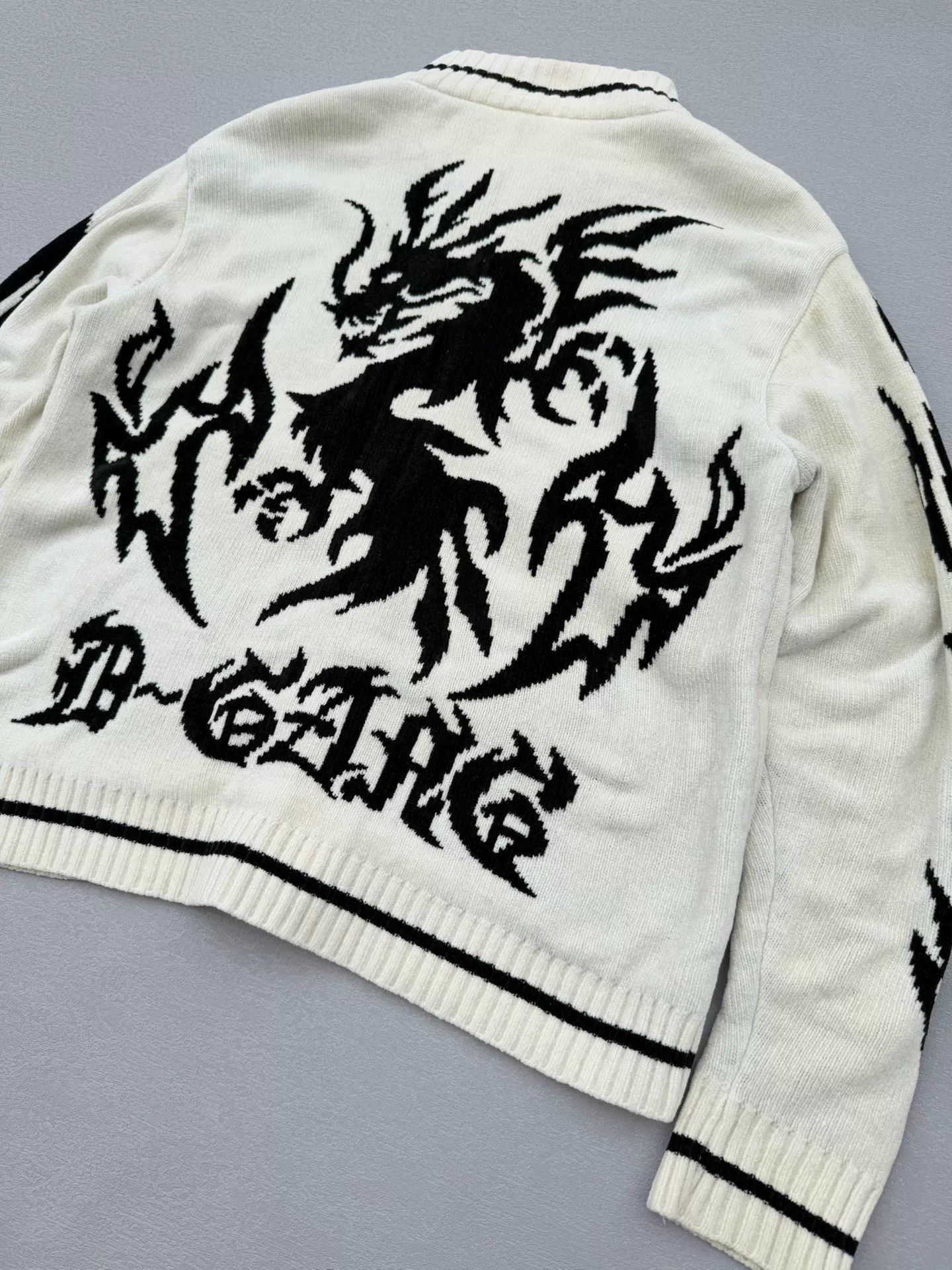 Vintage Vintage 90s D-GARG Dragon Zip Sweater Size US L / EU 52-54 / 3 - 7 Thumbnail