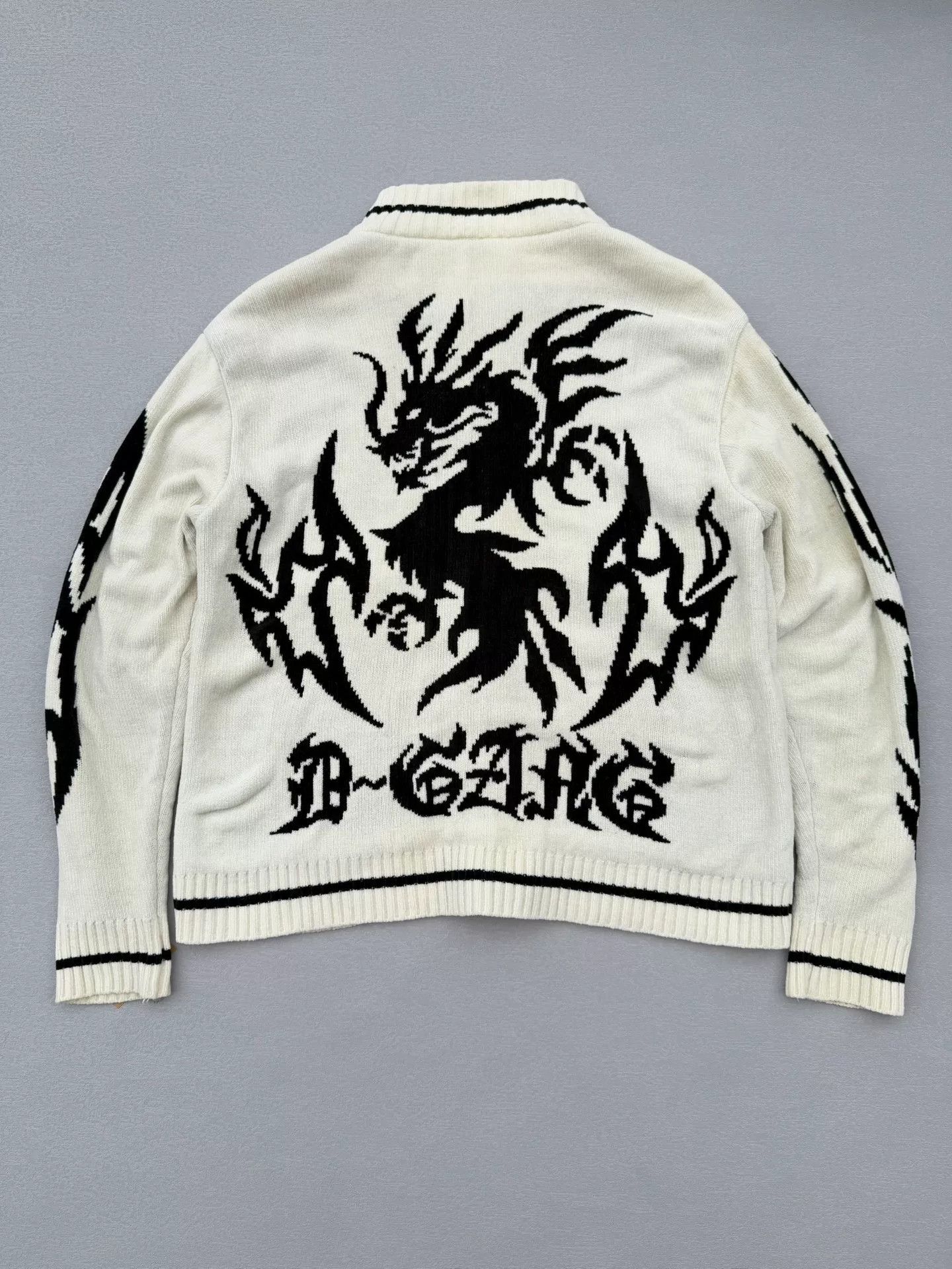Vintage Vintage 90s D-GARG Dragon Zip Sweater Size US L / EU 52-54 / 3 - 6 Thumbnail