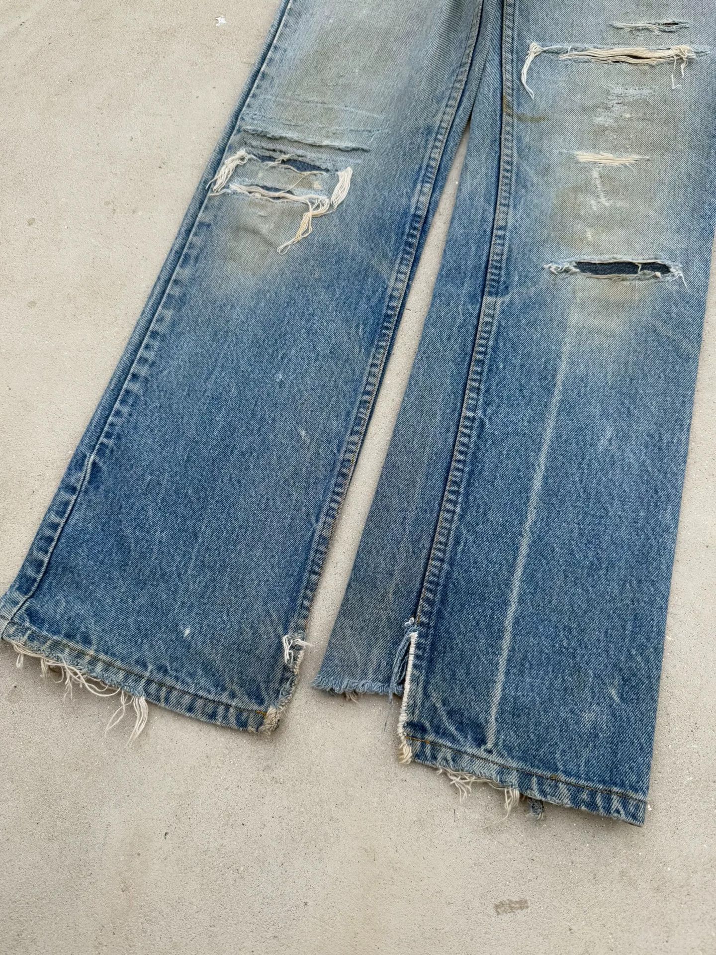 Vintage Vintage 70s Levis 517 Flared Jeans Size US 30 / EU 46 - 2 Thumbnail