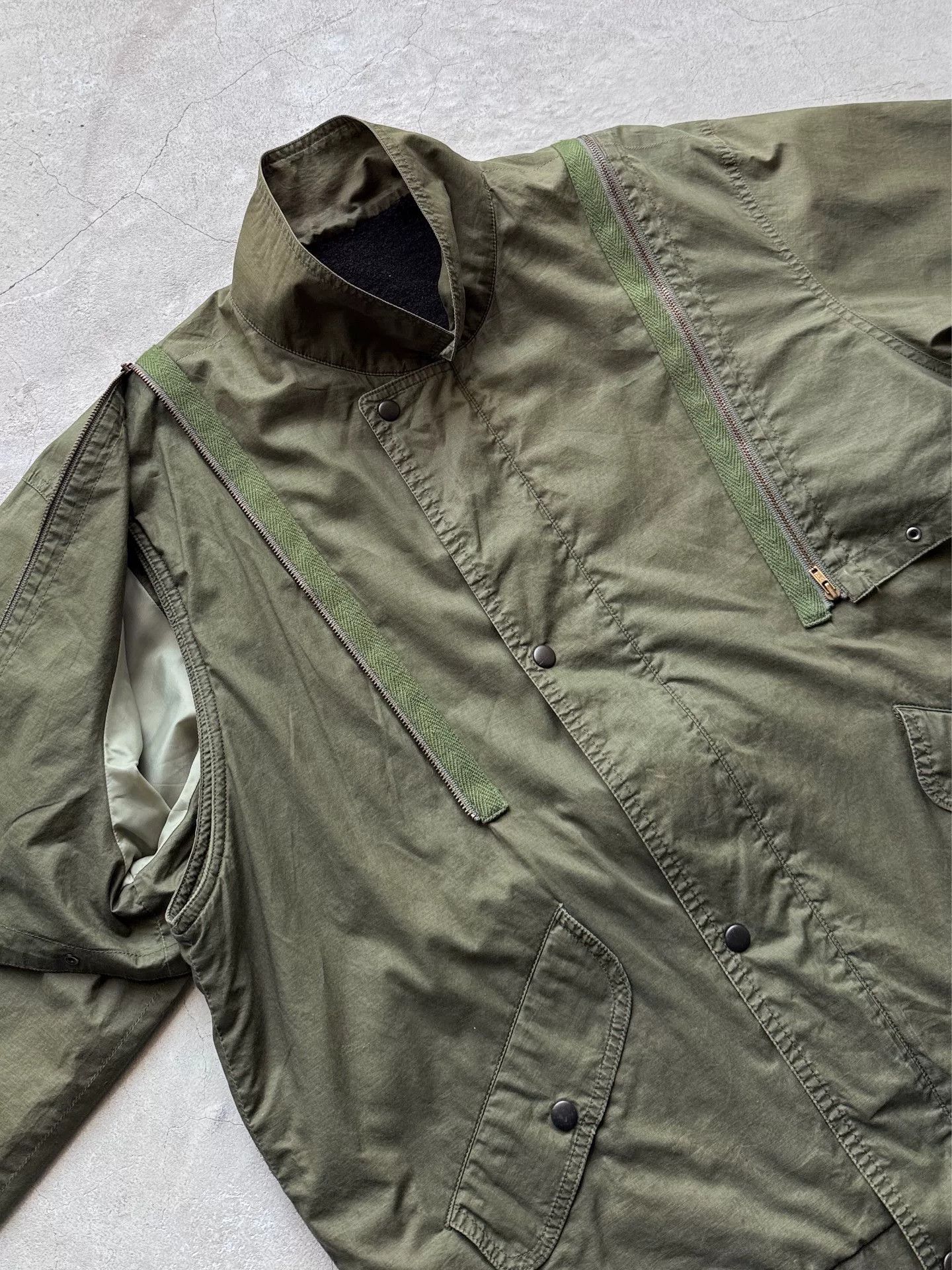 Vintage Vintage 90s Deconstructed Military Jacket Size US L / EU 52-54 / 3 - 3 Thumbnail