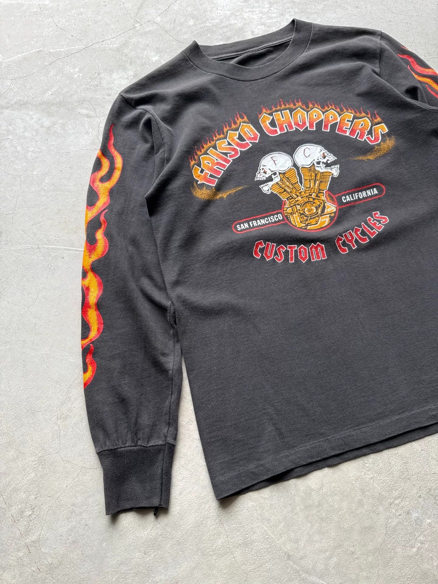 Vintage Vintage 80s Frisco Choppers Long Sleeve Tee Size US M / EU 48-50 / 2 - 2 Thumbnail