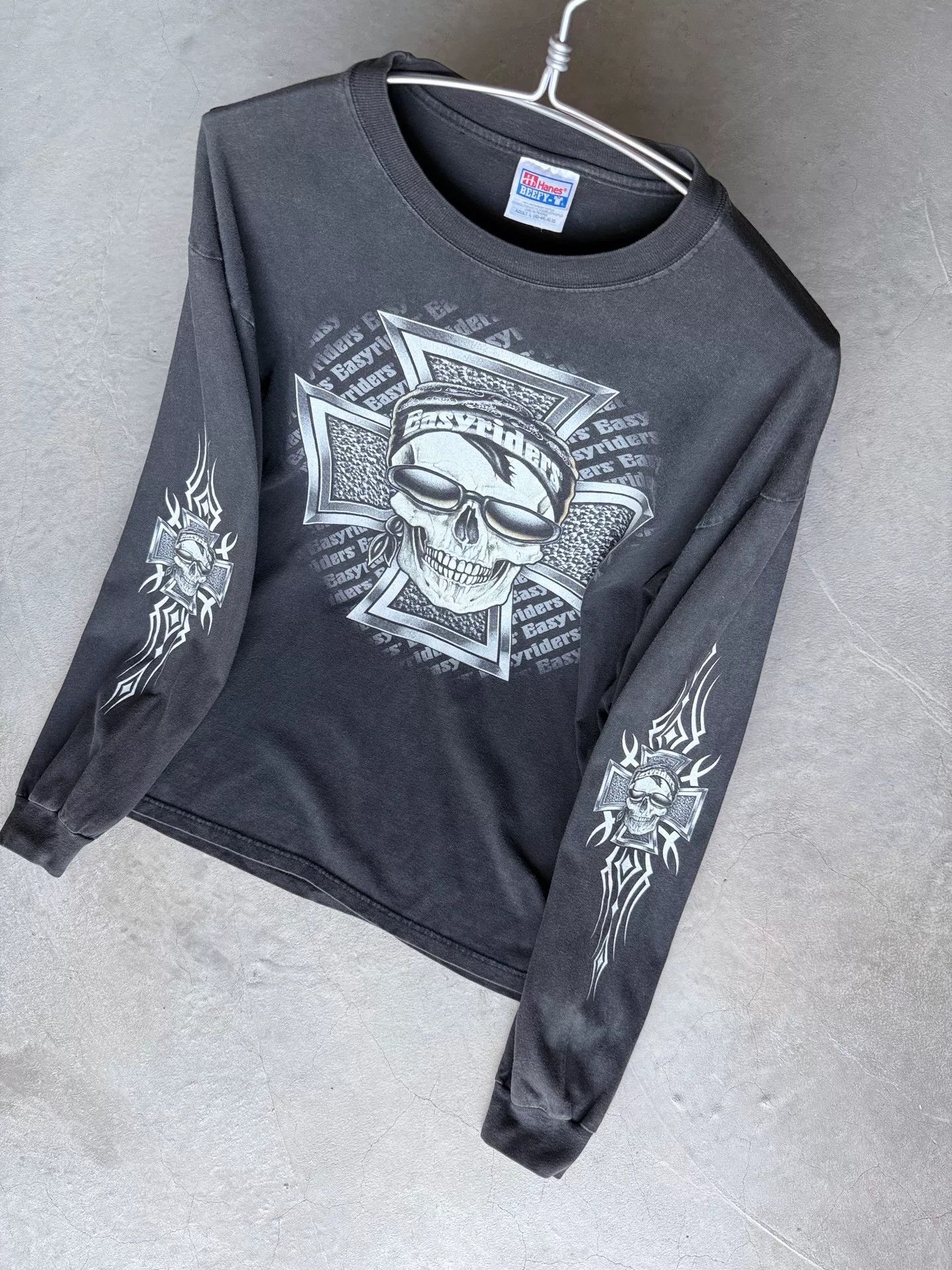 Vintage Vintage 00s Easyriders Choppers Long Sleeve Tee Size US L / EU 52-54 / 3 - 9 Thumbnail