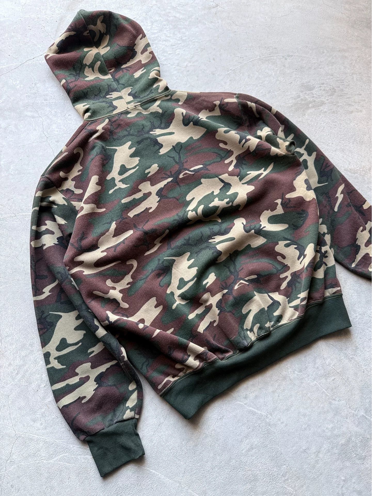 Vintage Vintage 80s Camouflage Zip Up Hoodie Size US L / EU 52-54 / 3 - 8 Thumbnail