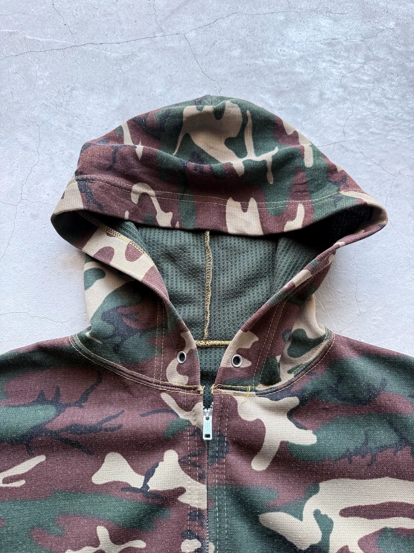 Vintage Vintage 80s Camouflage Zip Up Hoodie Size US L / EU 52-54 / 3 - 4 Thumbnail