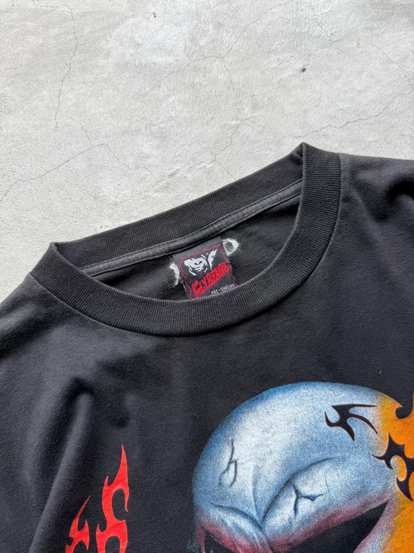 Vintage Vintage 00s Flame Skeleton Long-Sleeve Tee Size US L / EU 52-54 / 3 - 2 Thumbnail