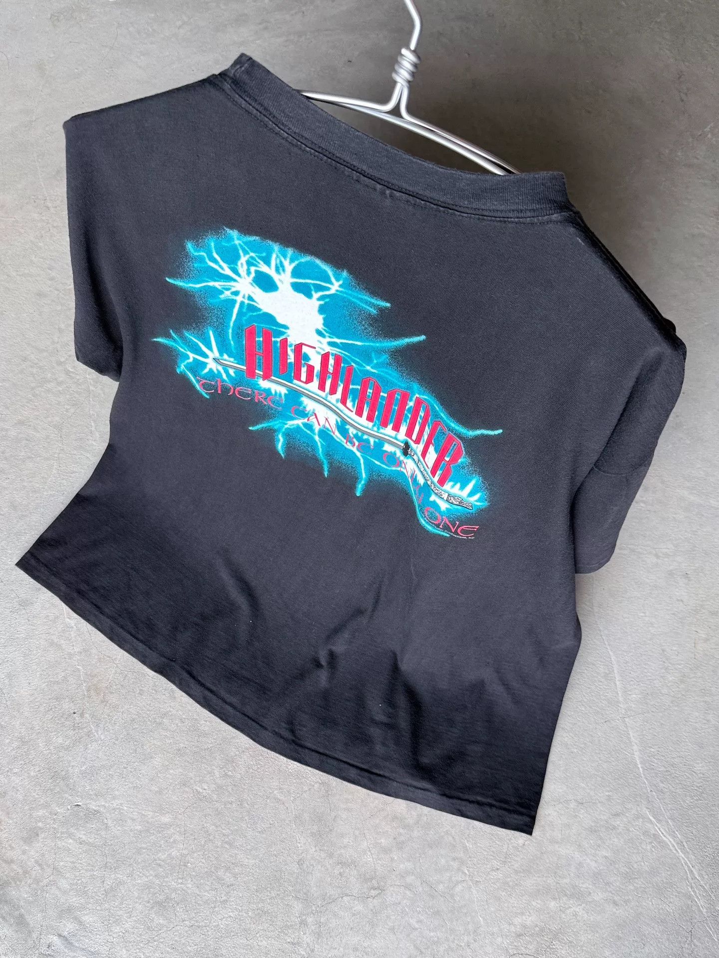 Vintage Vintage 90s Highlander Movie Tee Size US XL / EU 56 / 4 - 8 Thumbnail