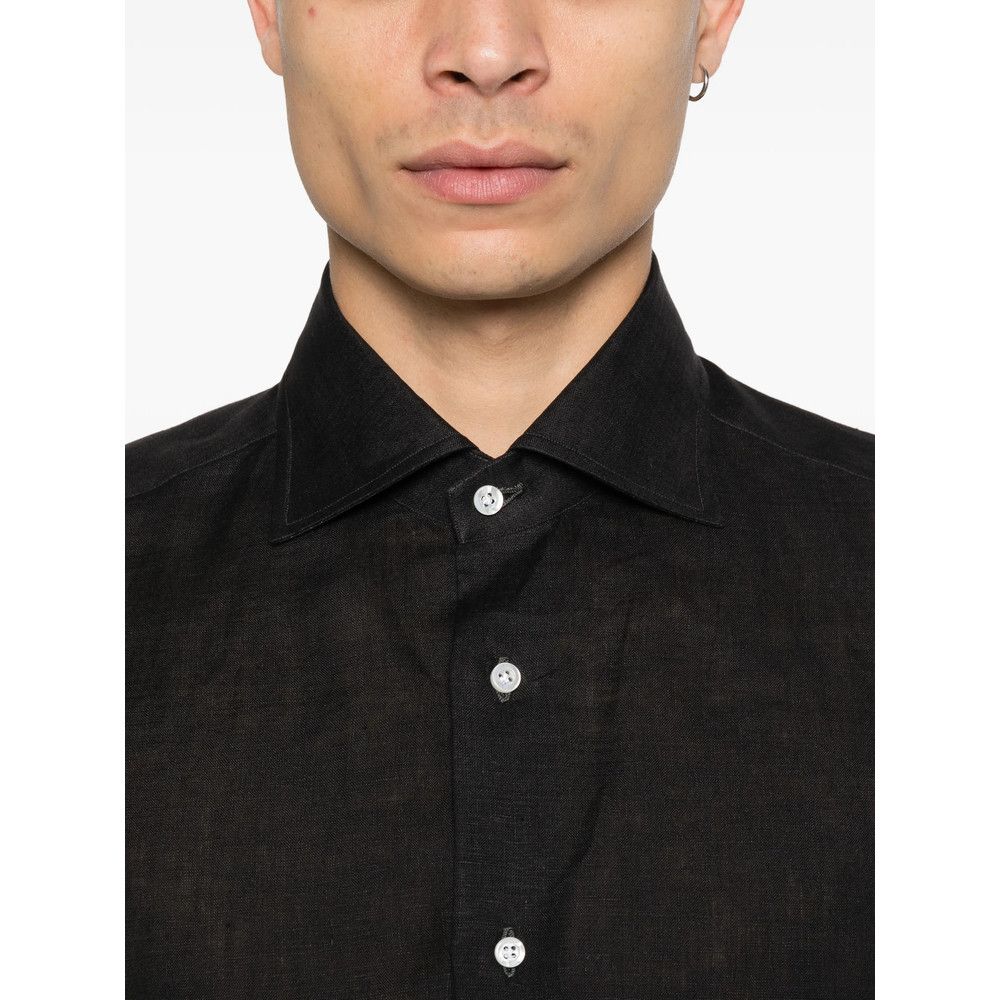 Isaia Isaia BLACK Shirts Size US XL / EU 56 / 4 - 4 Thumbnail